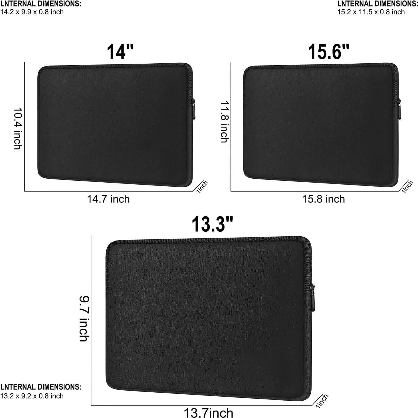 Funda para Laptop 14" AREYTECO Negra Resistente al Agua