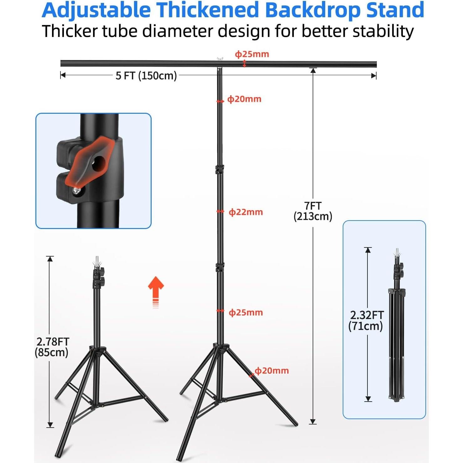Kit de Fondo de Pantalla Verde Azul HEMMOTOP 2-en-1 150x200 cm