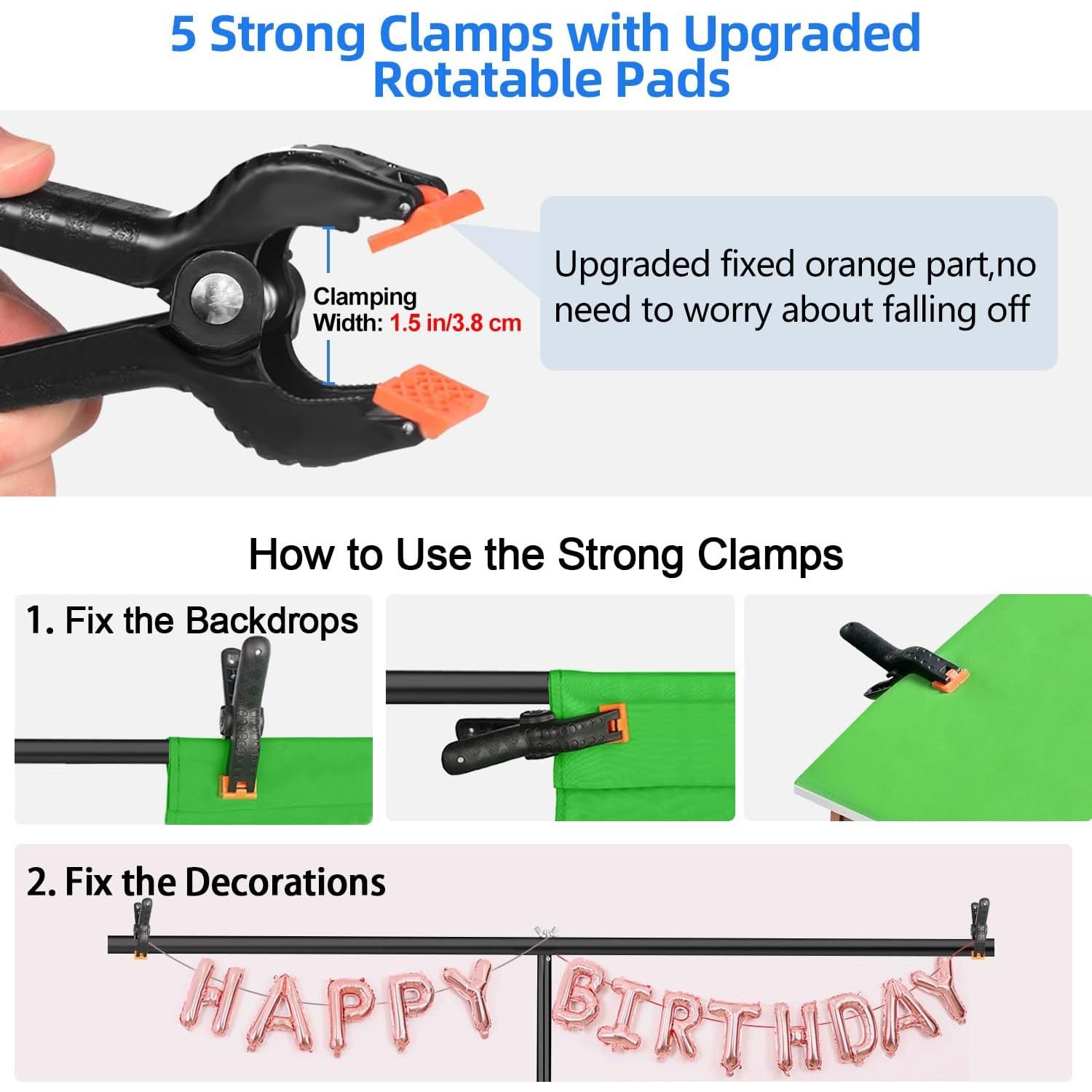 Kit de Fondo de Pantalla Verde Azul HEMMOTOP 2-en-1 150x200 cm