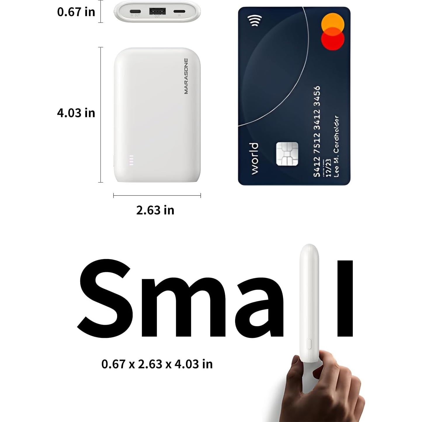 Cargador Portátil Marasone P10 Mini 10000mAh Carga Rápida