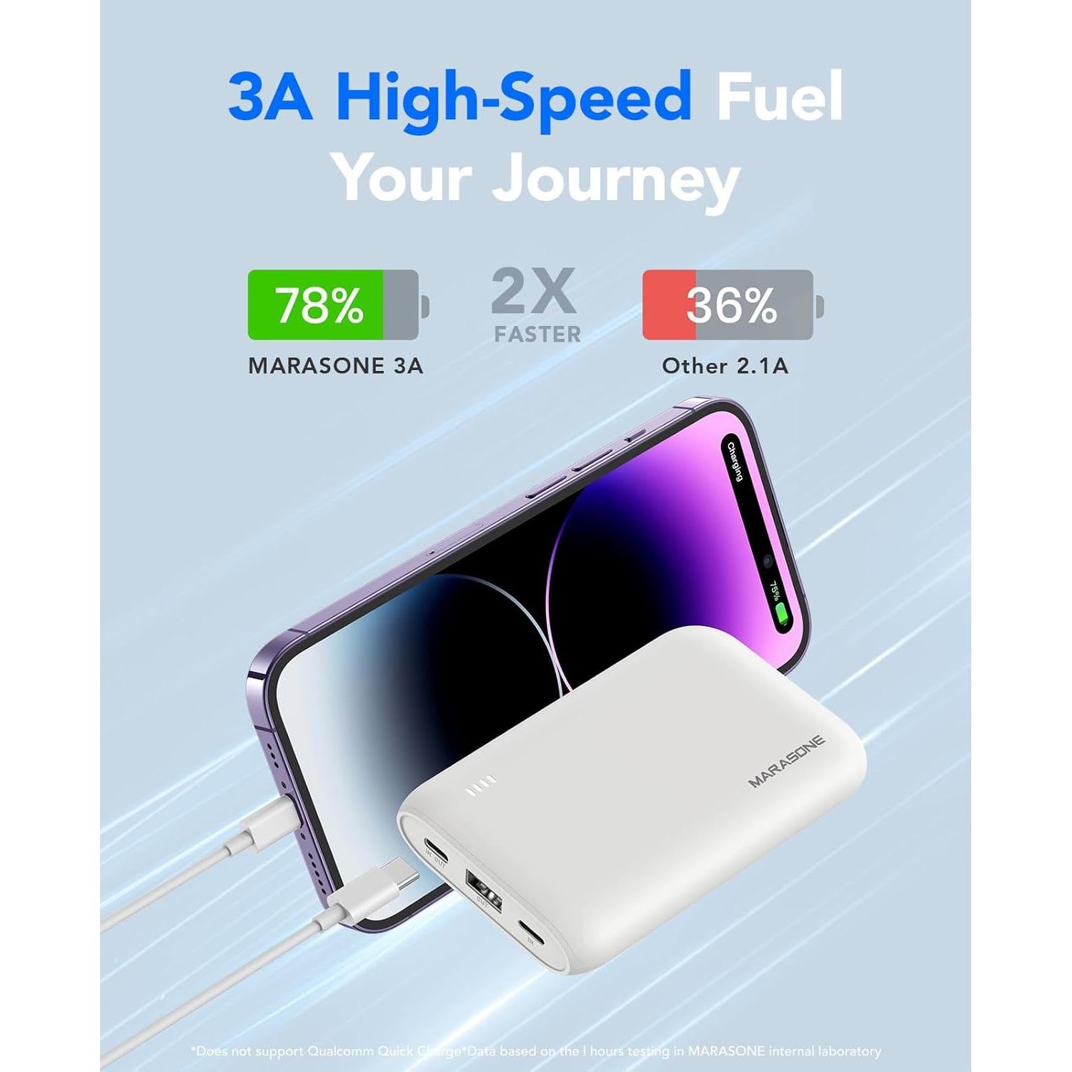 Cargador Portátil Marasone P10 Mini 10000mAh Carga Rápida