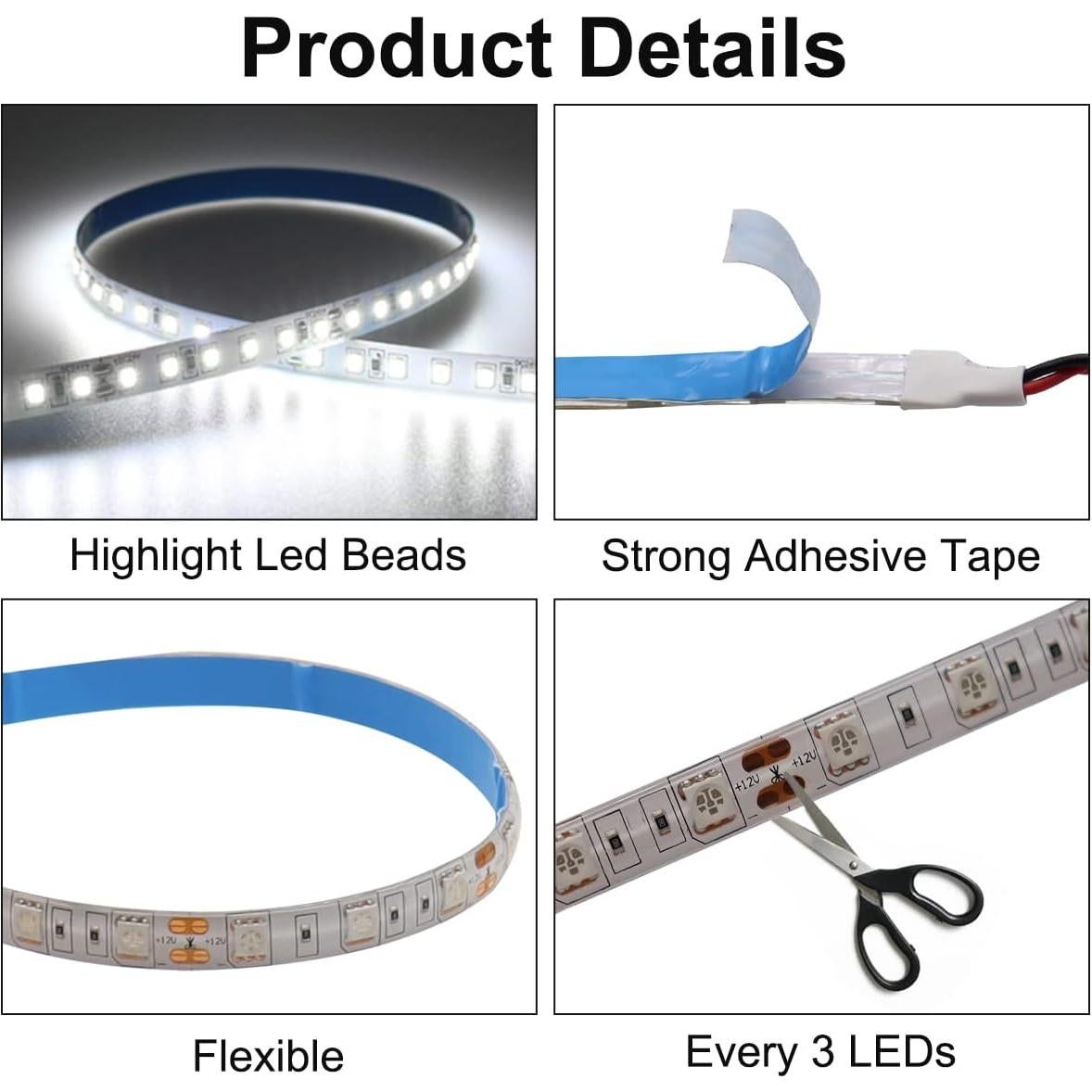 Kit de luces LED Underglow TEKSHINNY 5m 12V para RV