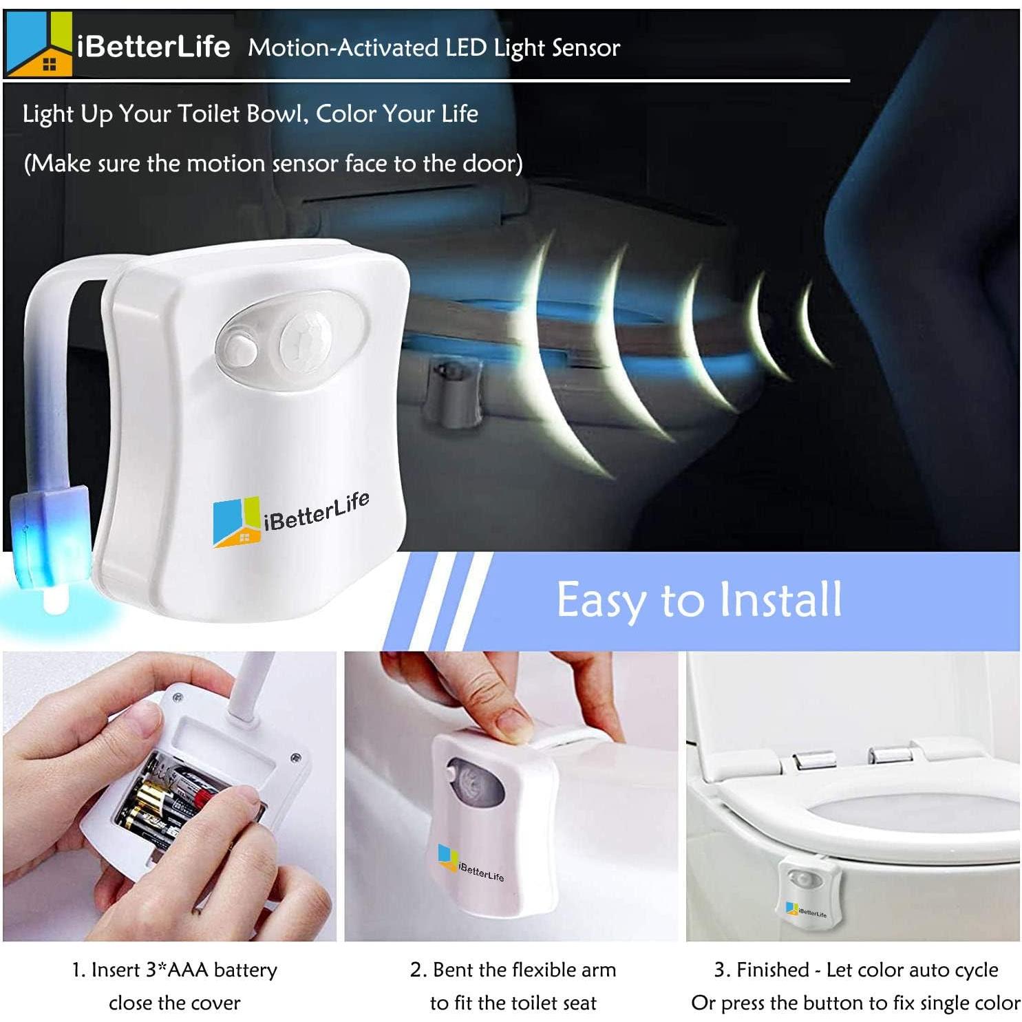 Luz Nocturna de Inodoro iBetterLife con Sensor de Movimiento 2P