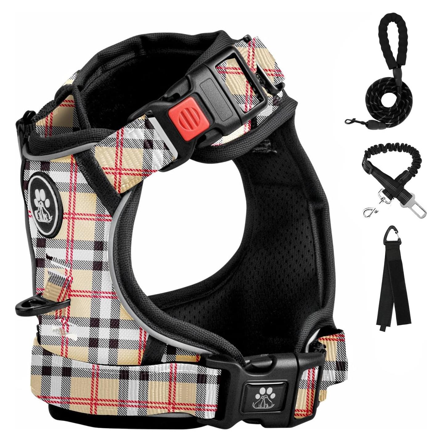 Arnés para Perros Pequeños FurryFection Beige y Blanco