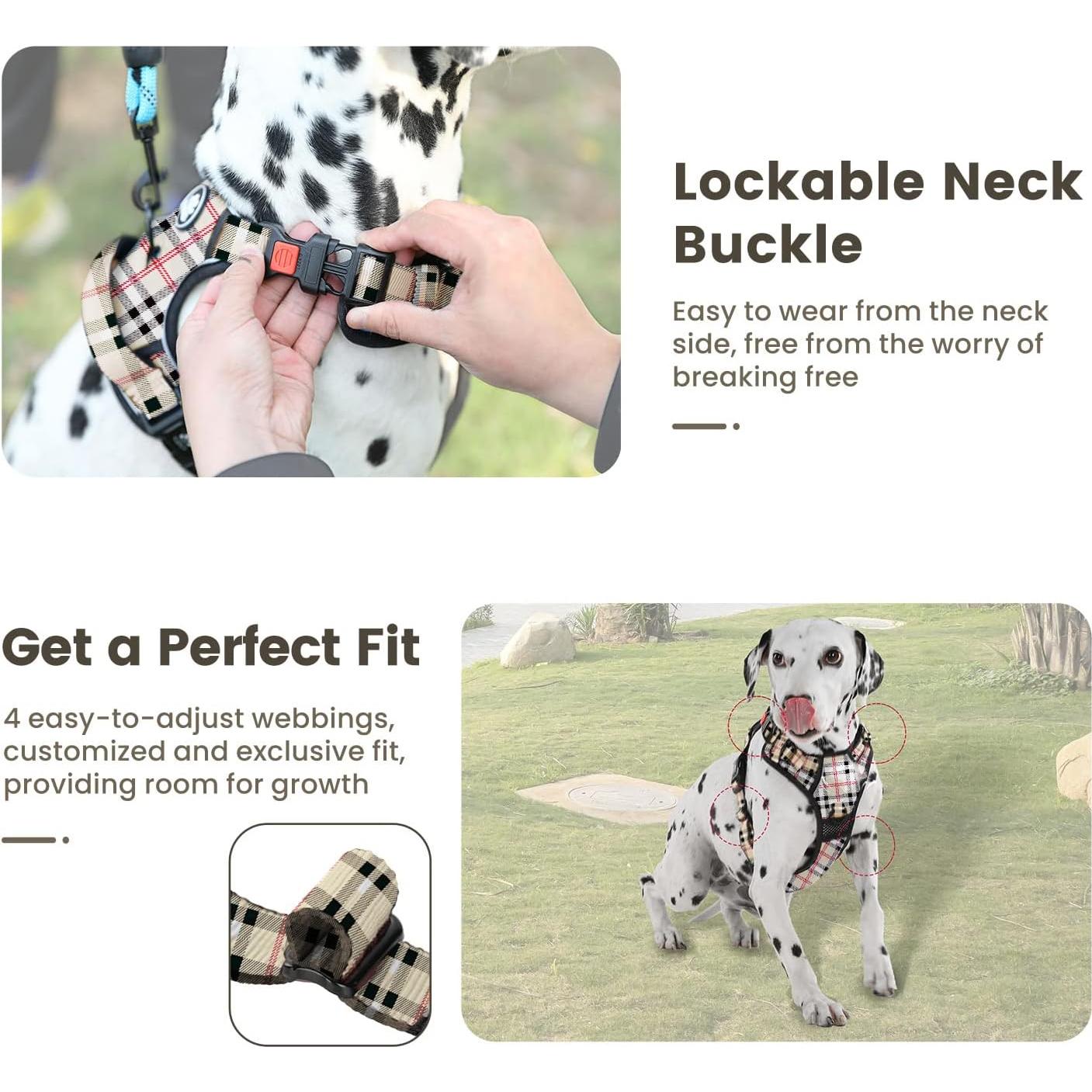 Arnés para Perros Pequeños FurryFection Beige y Blanco