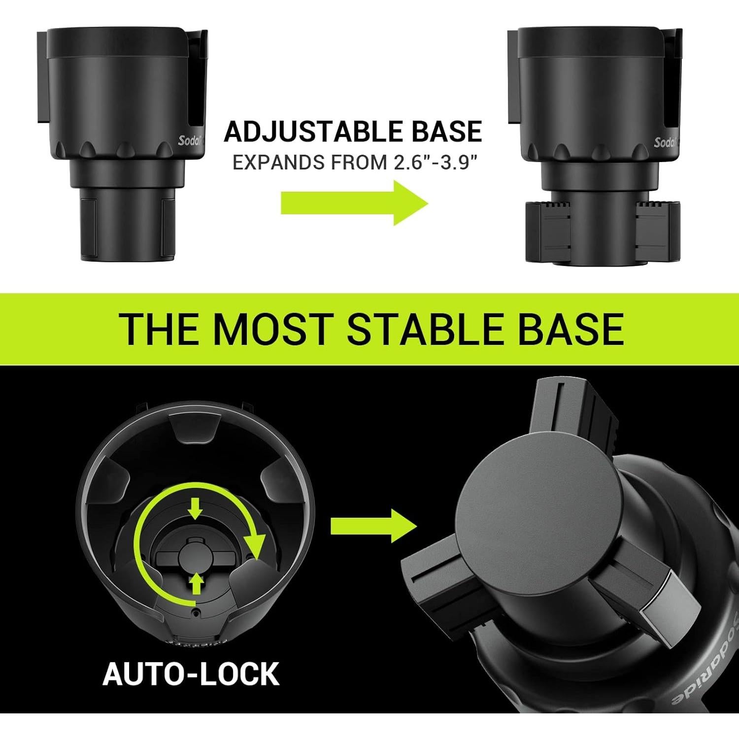 Soporte para Taza de Coche SodaRide 4 en 1 con Bandeja
