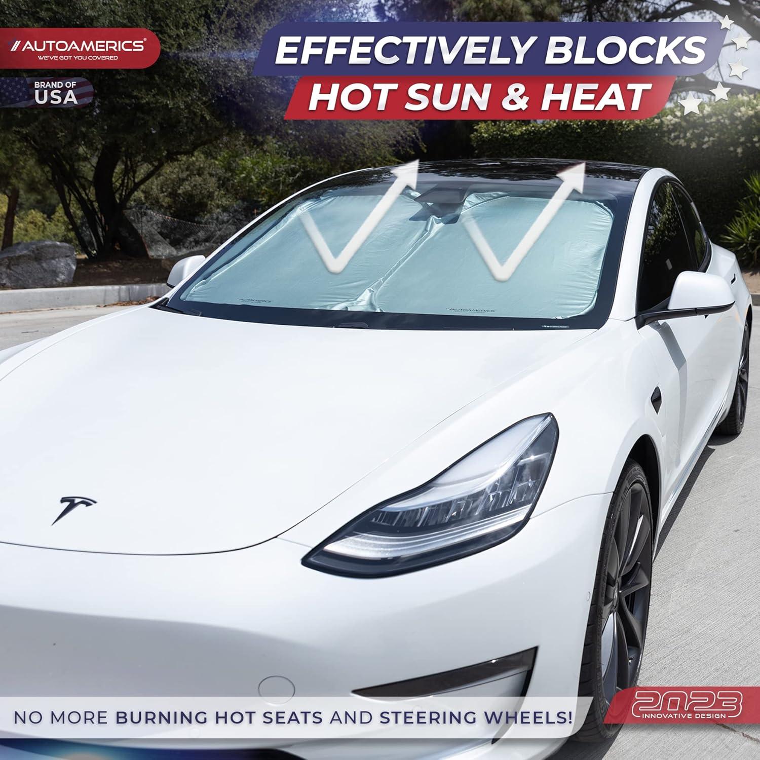 Protector Solar Parabrisas Autoamerics para Tesla Model Y y 3