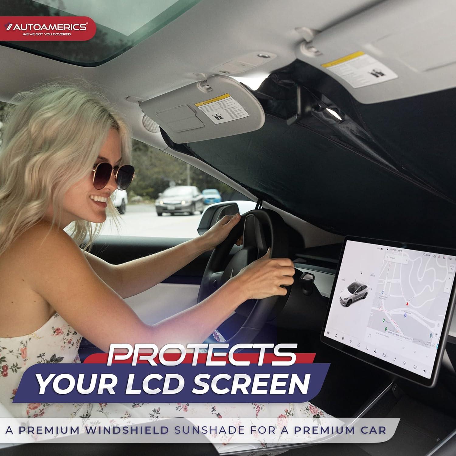 Protector Solar Parabrisas Autoamerics para Tesla Model Y y 3