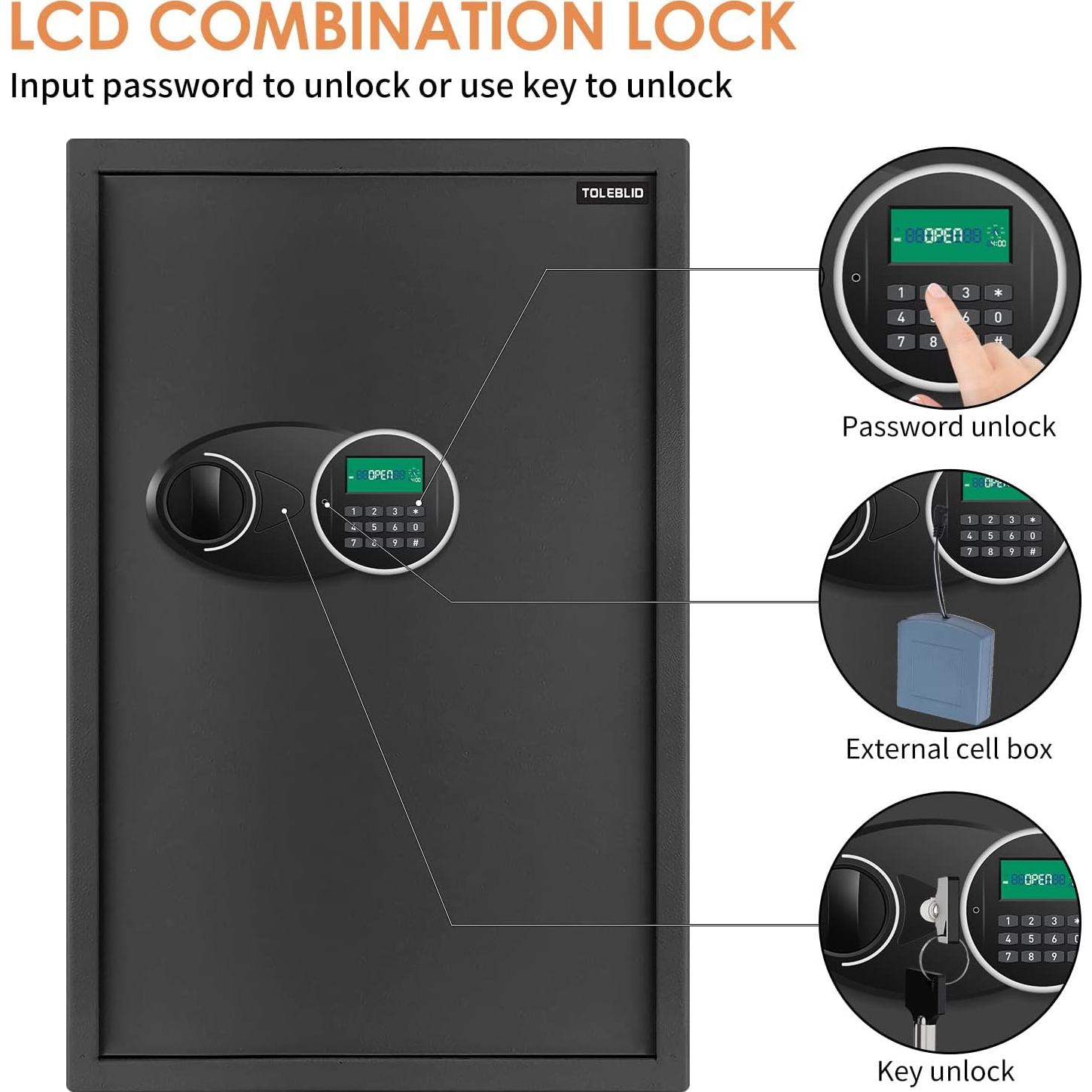 Caja de Llaves de Combinación TOLEBLID 144 Posiciones Montada en Pared