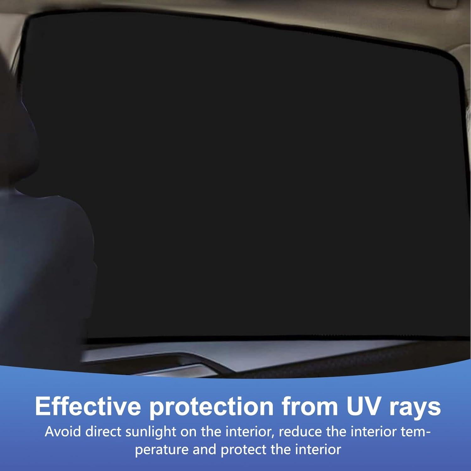 Cortinas de Privacidad para Automóviles Arwrilt 4 PCS Negro