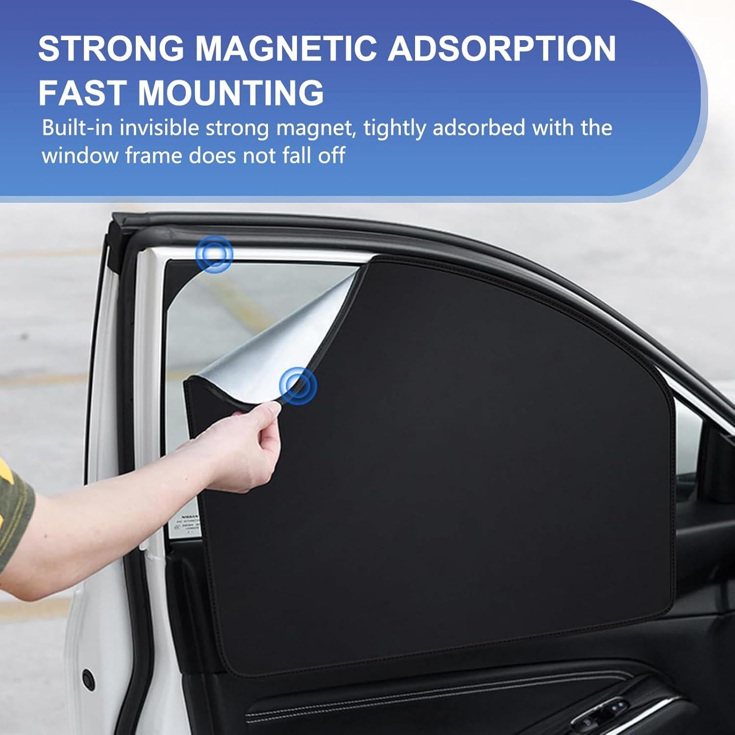 Cortinas de Privacidad para Automóviles Arwrilt 4 PCS Negro