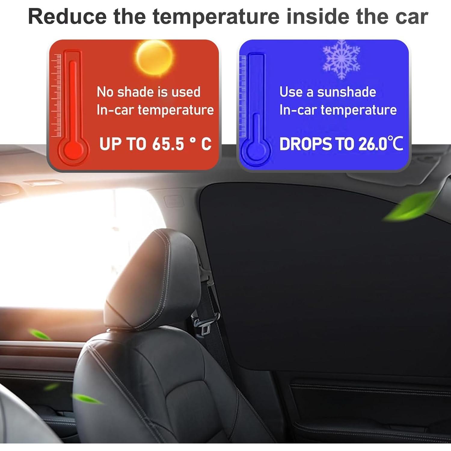 Cortinas de Privacidad para Automóviles Arwrilt 4 PCS Negro