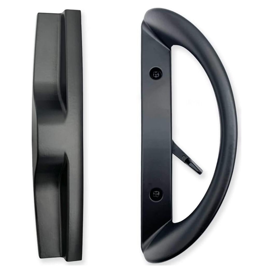 Juego de Manijas para Puerta Corrediza ALLYWASAI Negro 3.81-4.45 cm