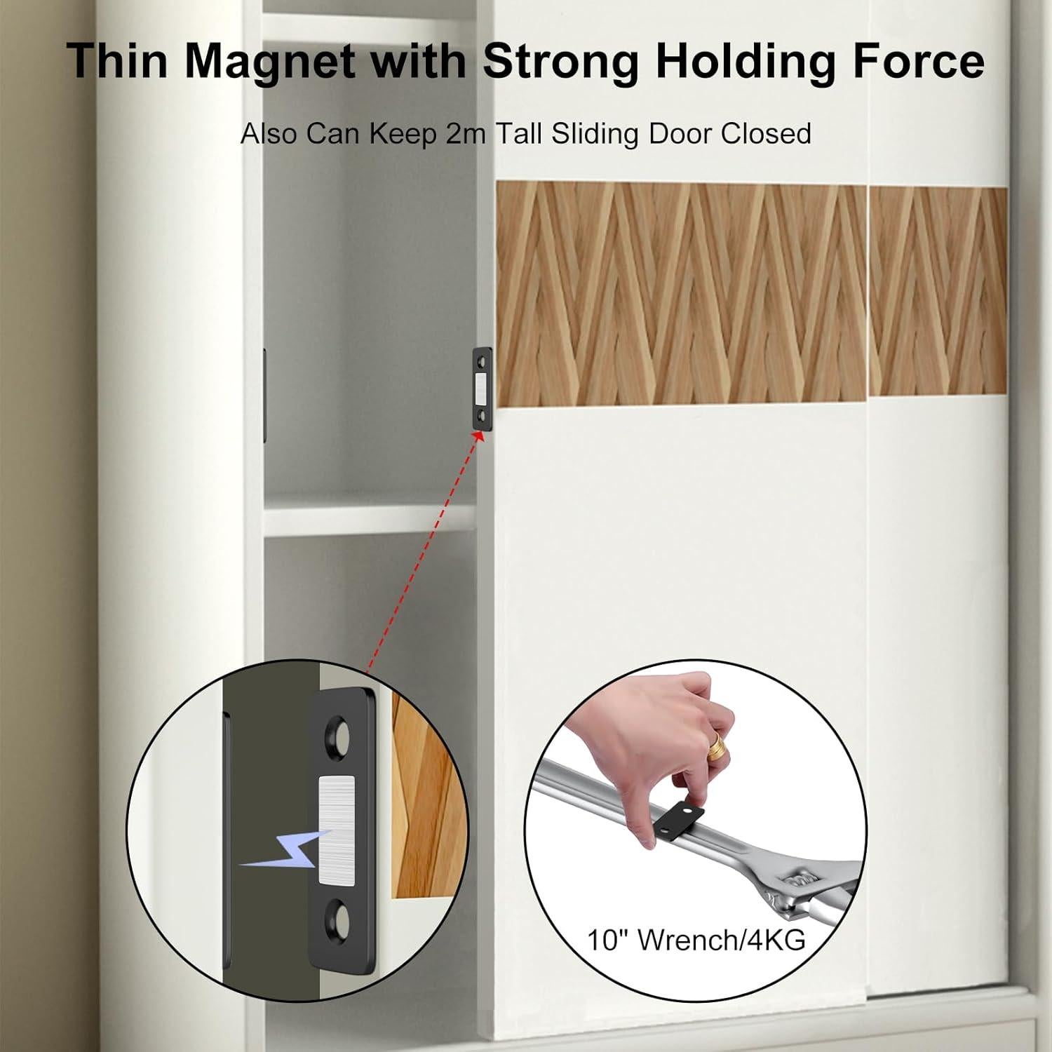 Cierre Magnético Jiayi 4 Paquete Ultra Fino para Gabinetes