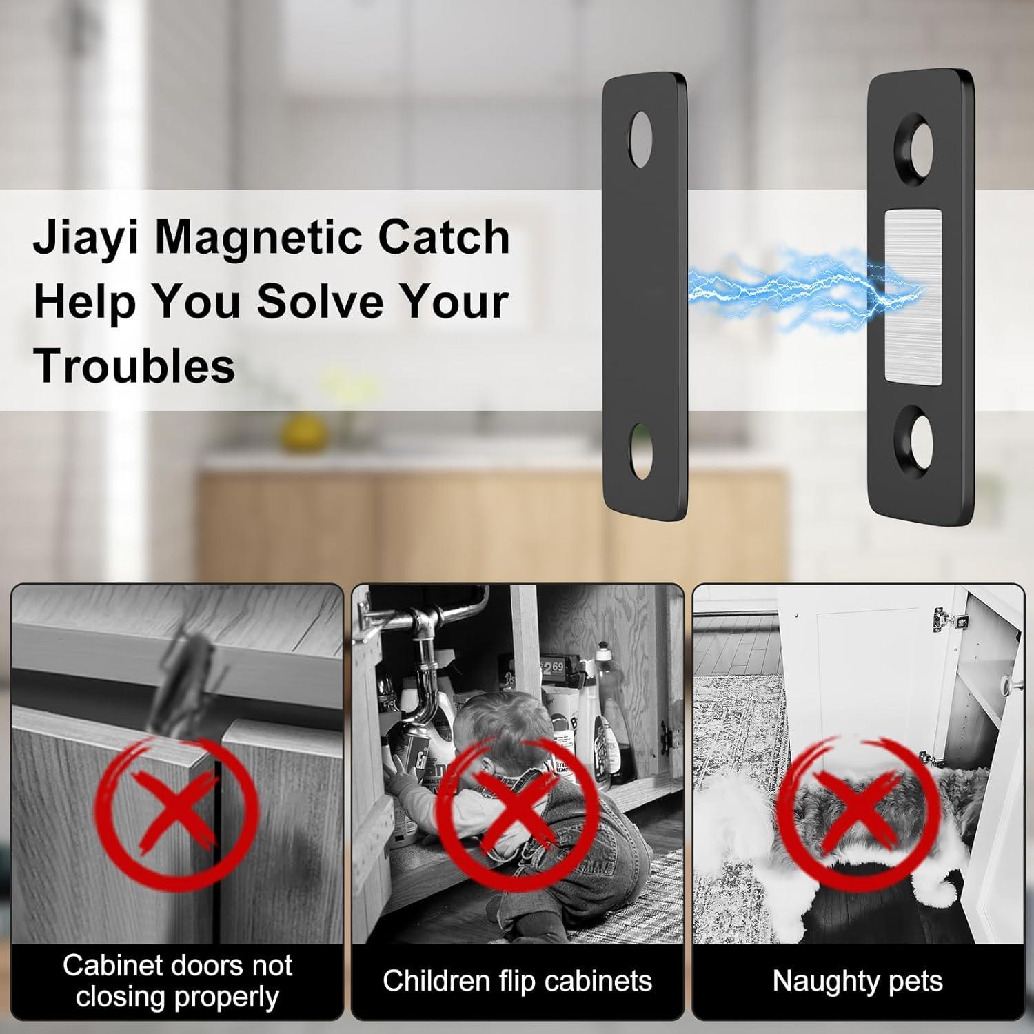 Cierre Magnético Jiayi 4 Paquete Ultra Fino para Gabinetes