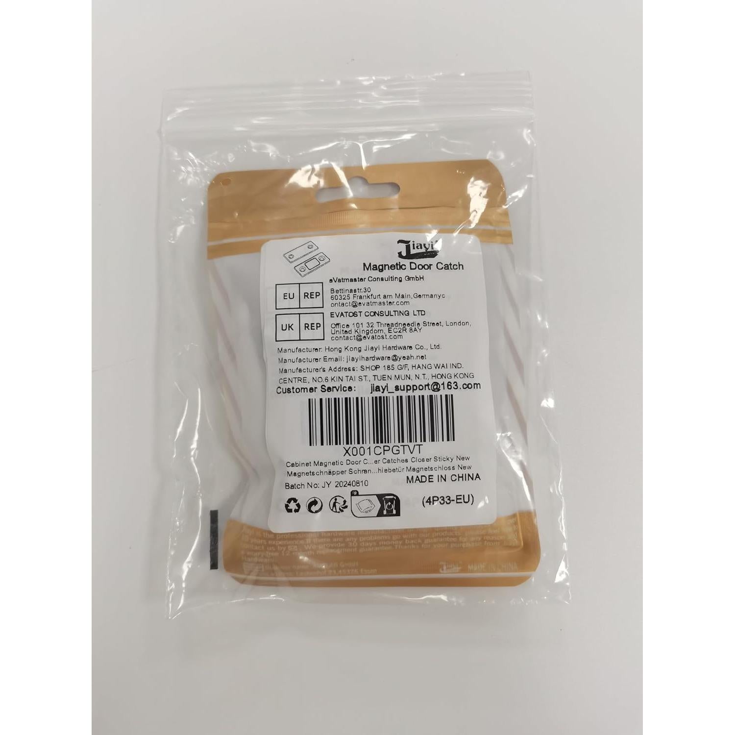 Cierre Magnético Jiayi 4 Paquete Ultra Fino para Gabinetes