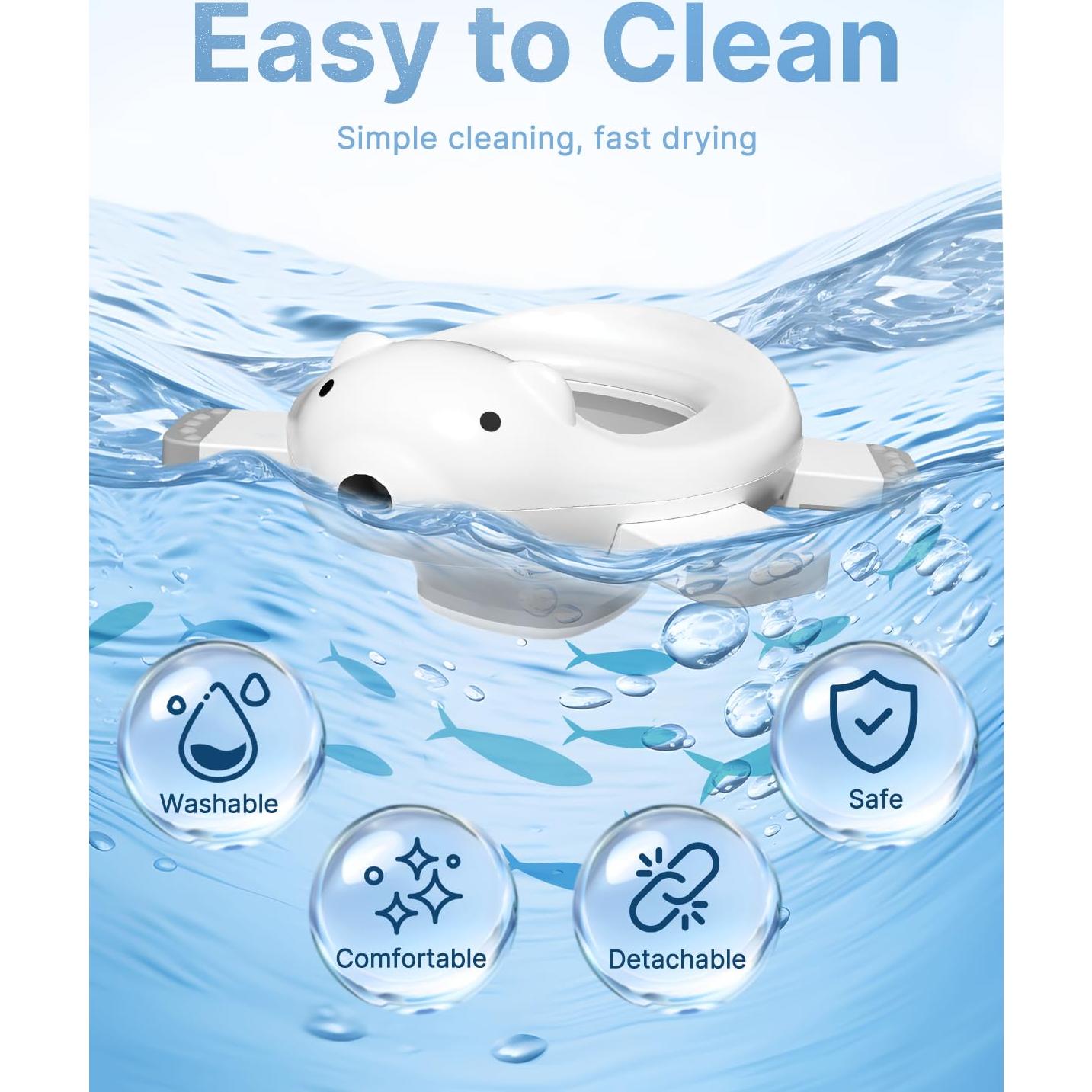 Asiento de Entrenamiento para Baño Bunwag 2 en 1 Oso Polar