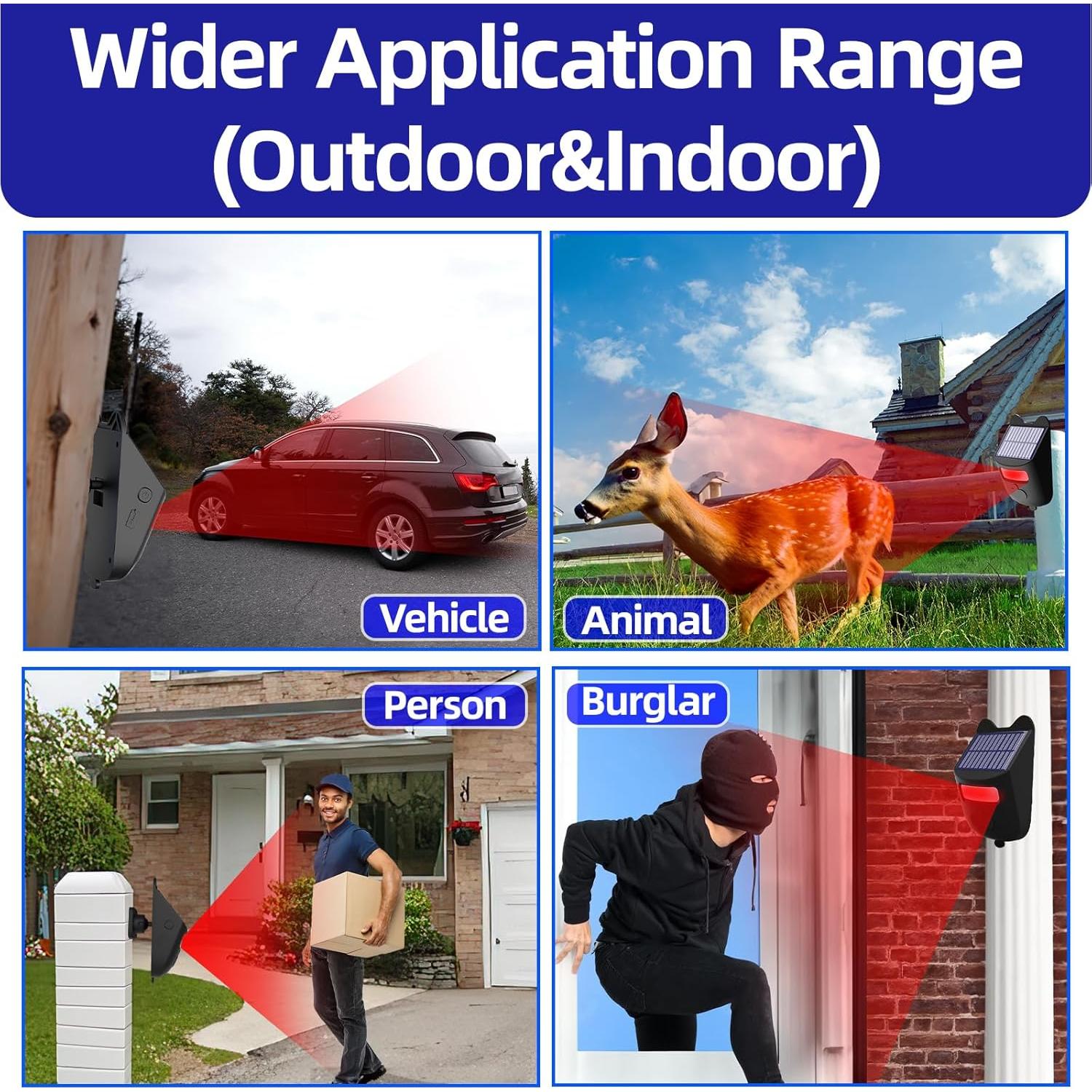 Alarma de Entrada Solar Inalámbrica Chesbung 2025 con 4 Sensores