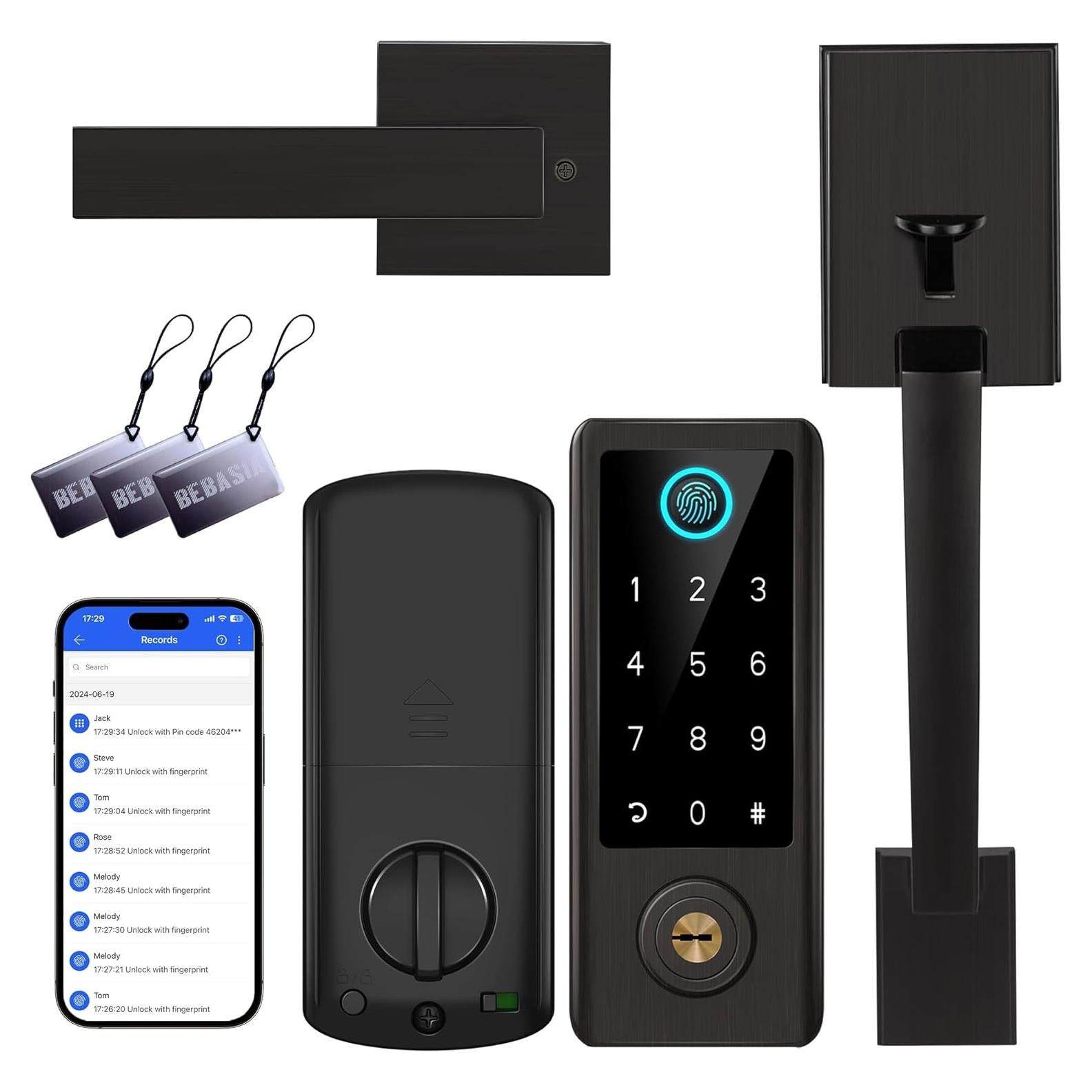 Cerradura Inteligente BEBASIA BA2H con Huella Dactilar y Bluetooth