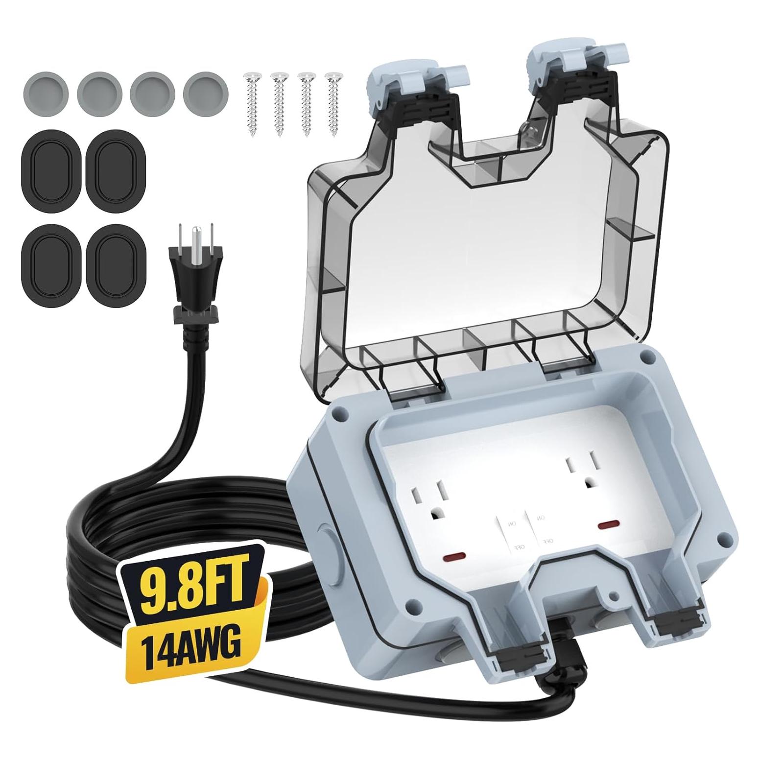 Caja de Salida Exterior Impermeable IP66 Hilictokt con Cable 3m