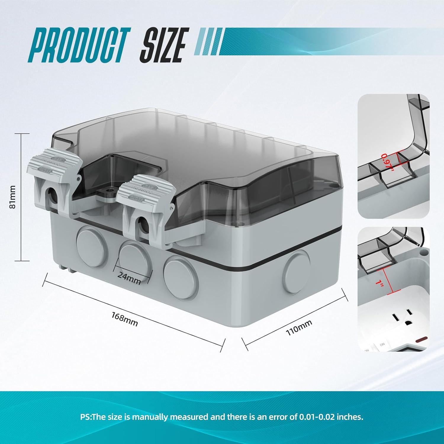 Caja de Salida Exterior Impermeable IP66 Hilictokt con Cable 3m