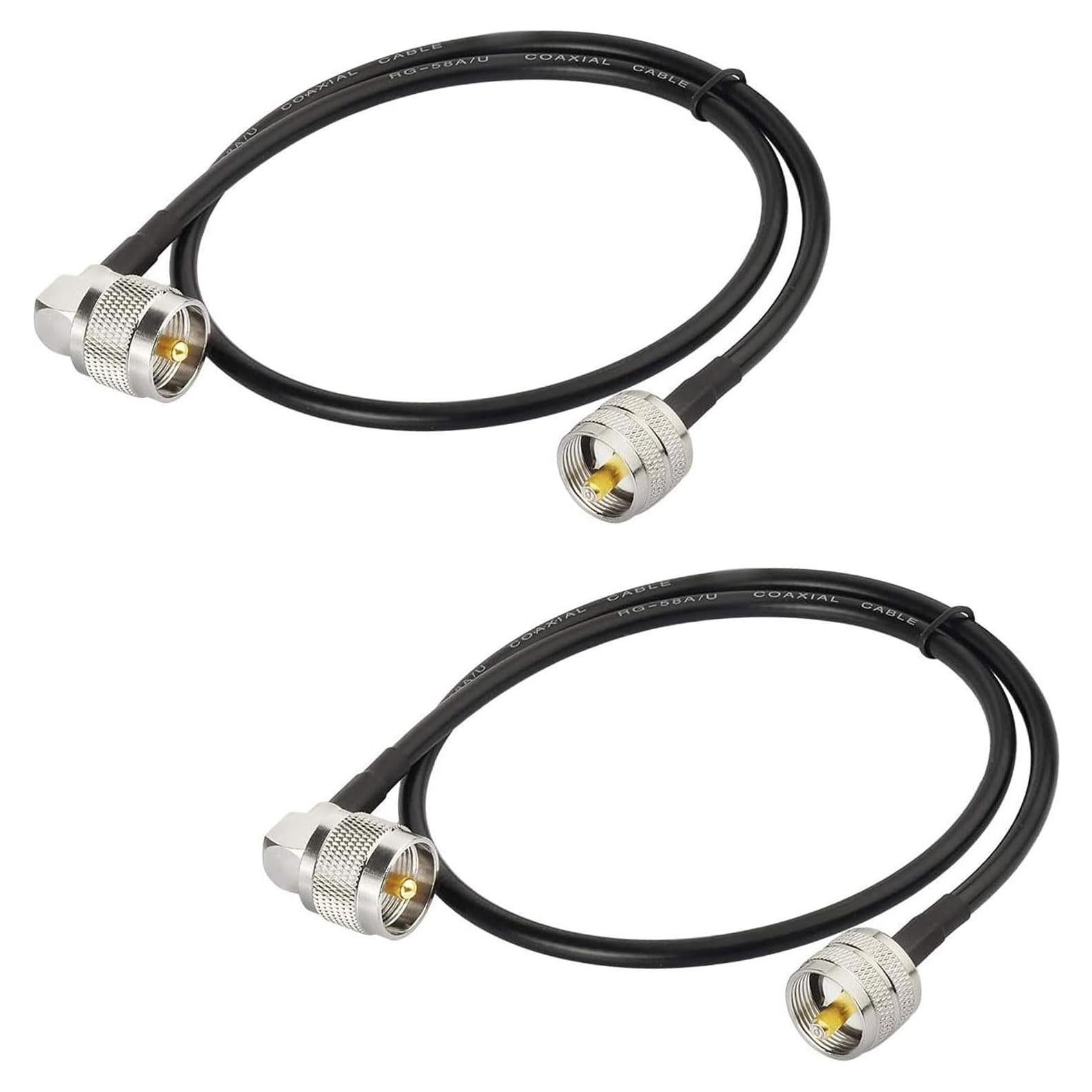 Cable Coaxial UHF Macho PL-259 Superbat 60 cm Baja Pérdida - 2 Piezas