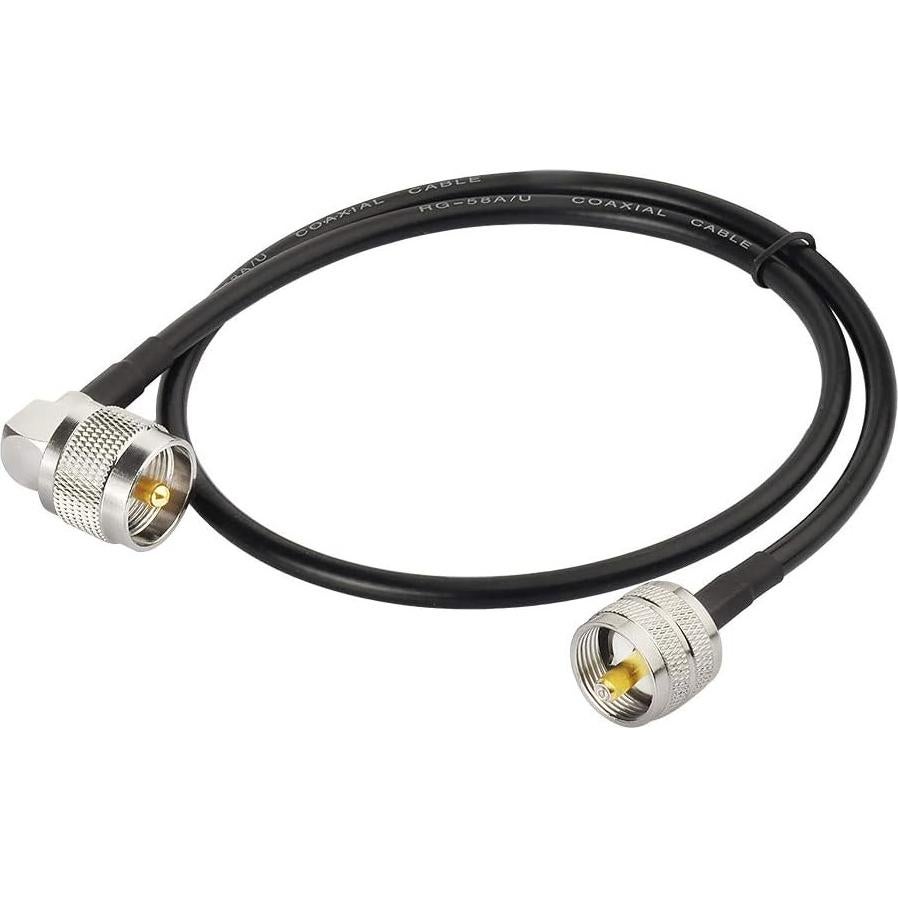 Cable Coaxial UHF Macho PL-259 Superbat 60 cm Baja Pérdida - 2 Piezas