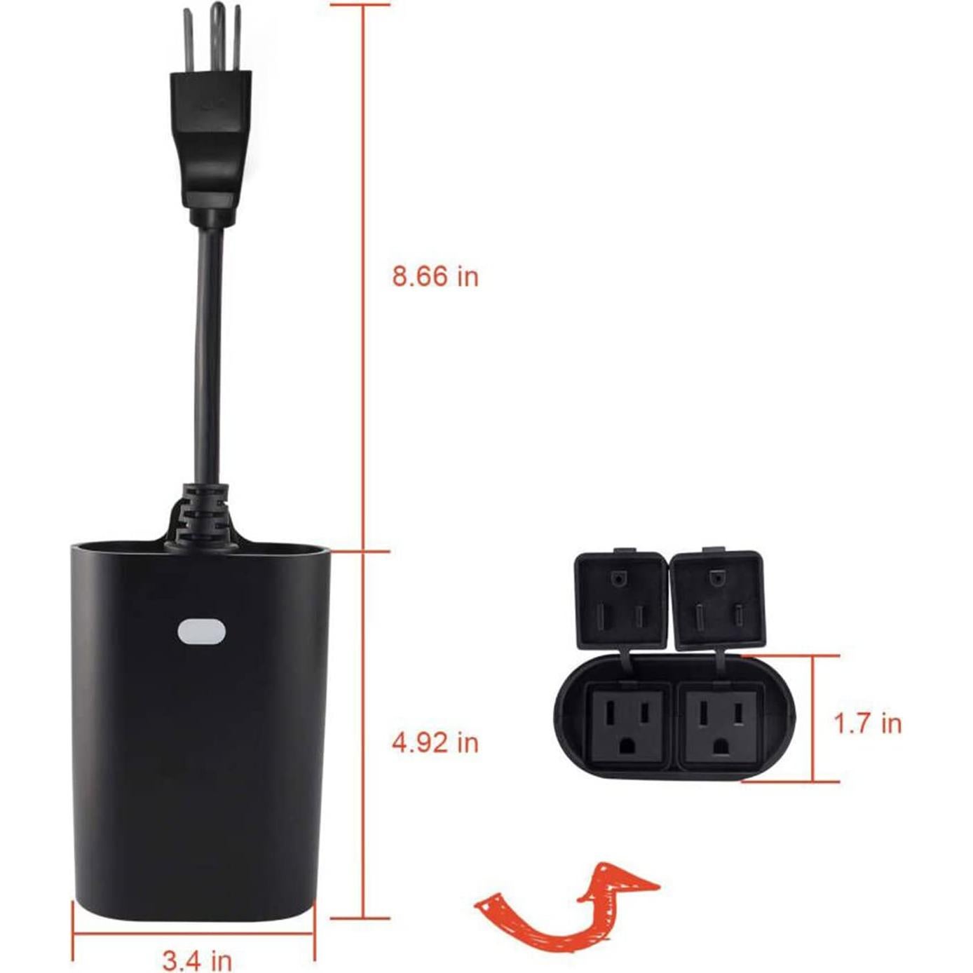 Enchufe Inteligente Doble EVA LOGIK ZW97 Impermeable Z-Wave