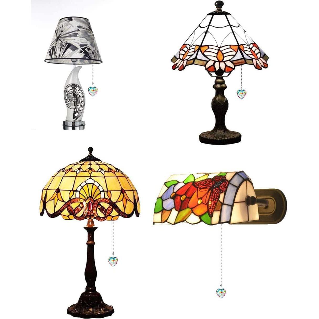 Cadenas de Extensión para Ventilador de Techo Hyamass - 2 Piezas con Colgante de Cristal