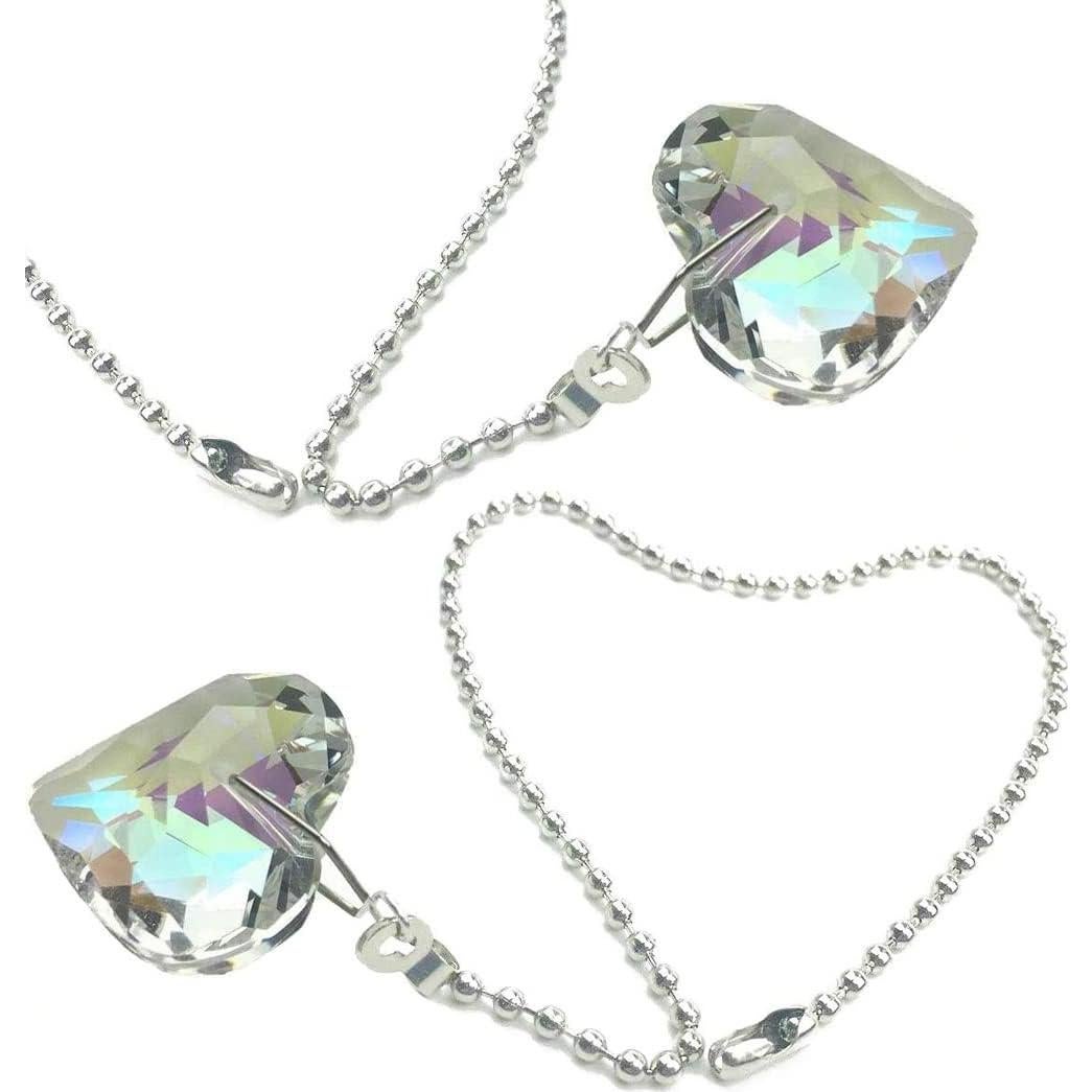 Cadenas de Extensión para Ventilador de Techo Hyamass - 2 Piezas con Colgante de Cristal