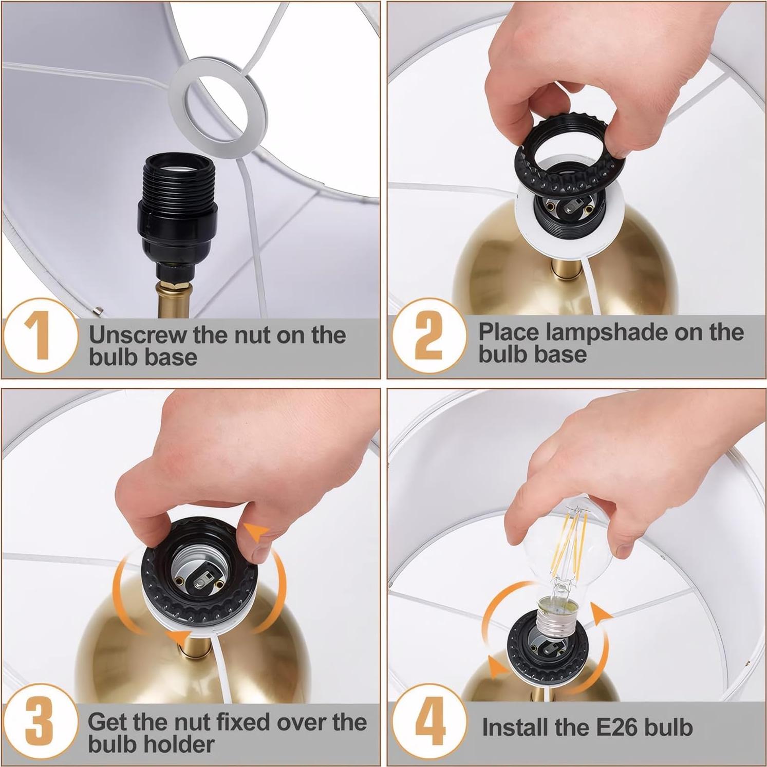 Lámpara de Mesa GyroVu Táctil USB 3 Niveles Dorada 45.72 cm