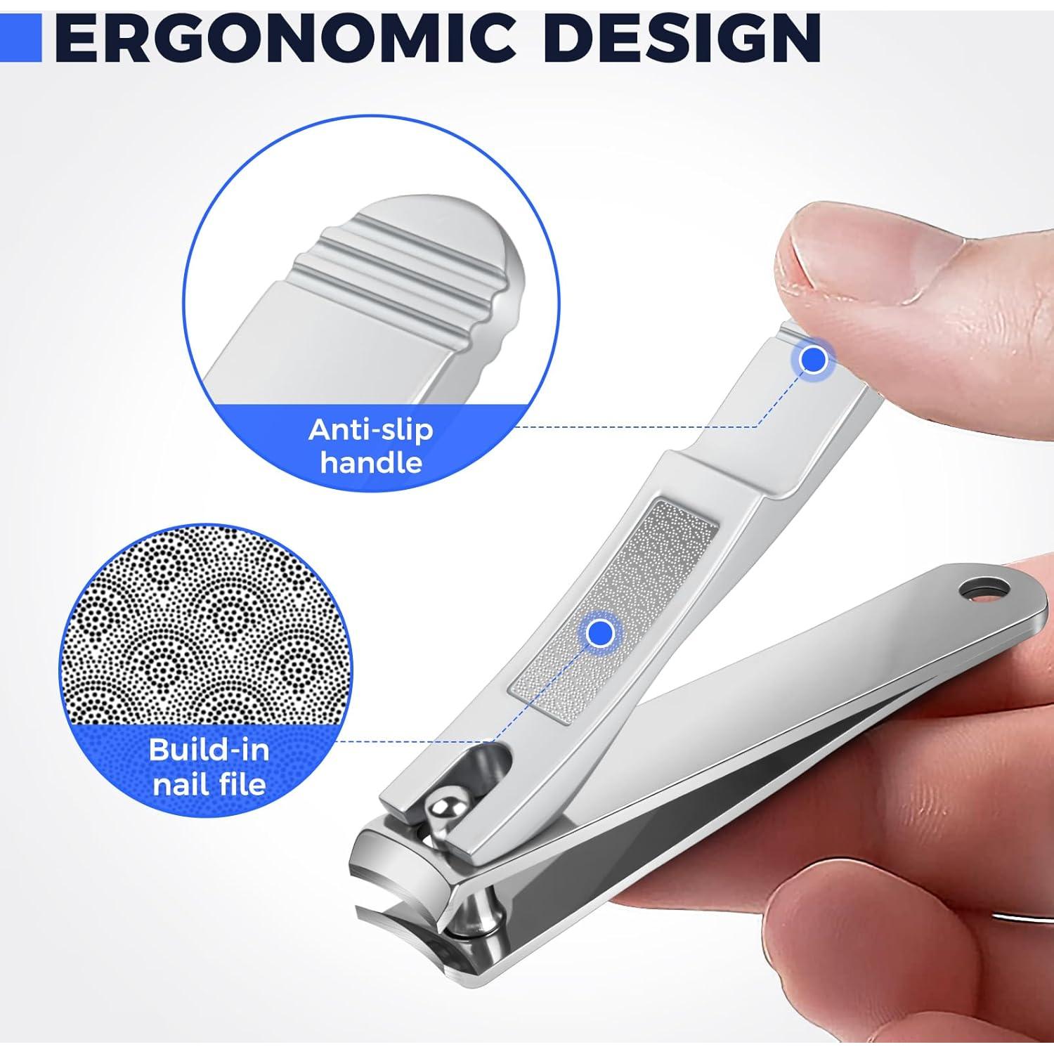 Juego de Cortauñas DRMODE Profesional 2 Piezas Acero Inoxidable