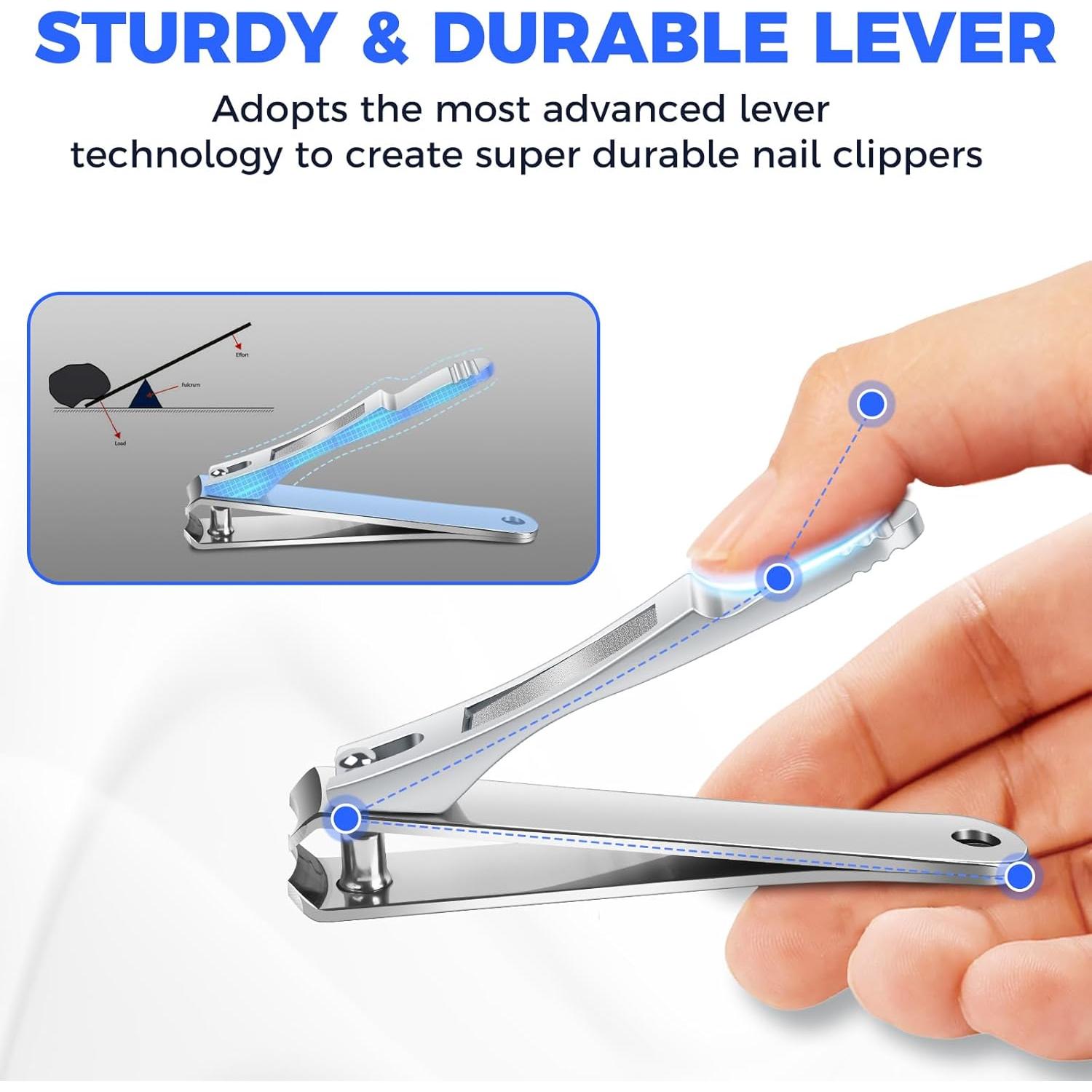 Juego de Cortauñas DRMODE Profesional 2 Piezas Acero Inoxidable