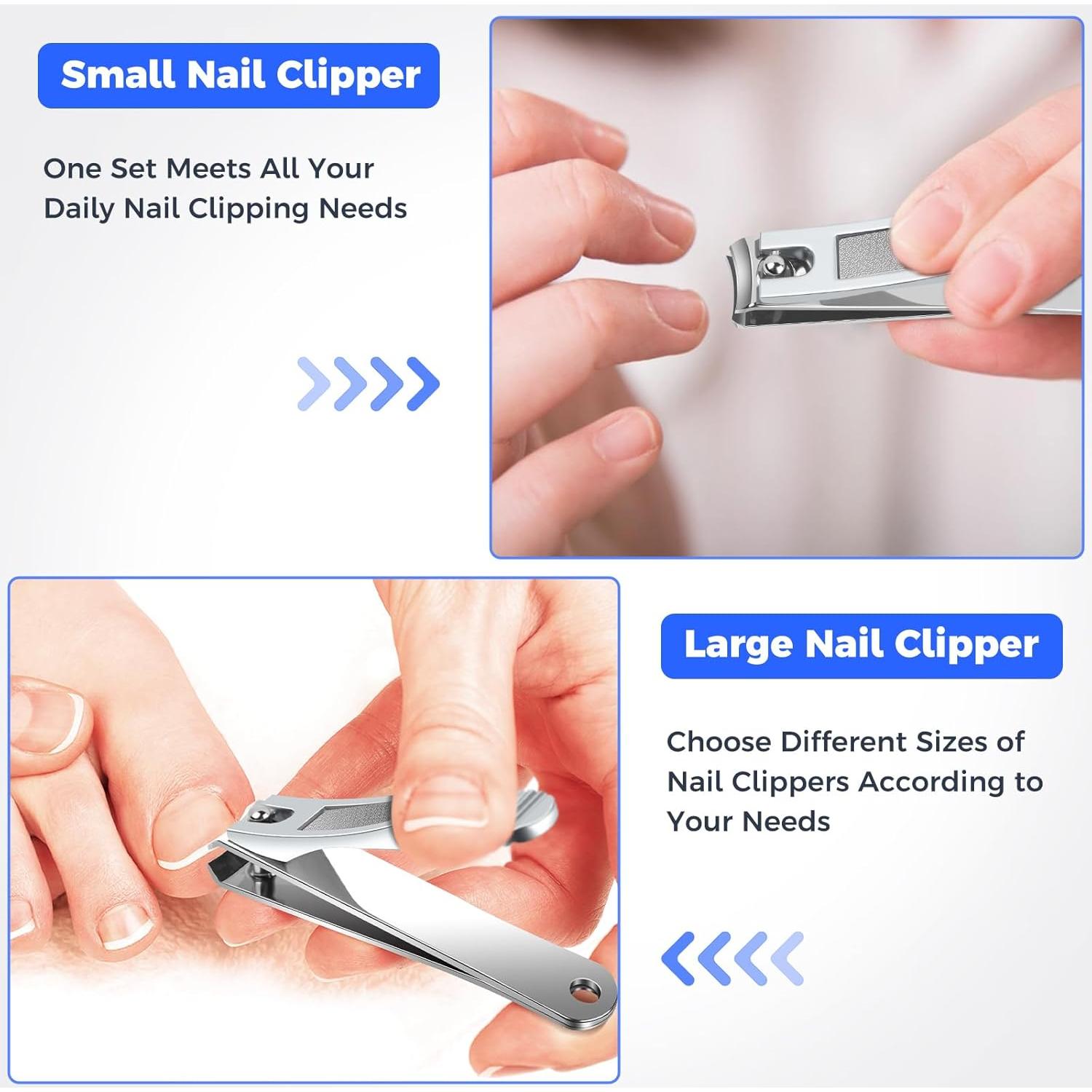 Juego de Cortauñas DRMODE Profesional 2 Piezas Acero Inoxidable