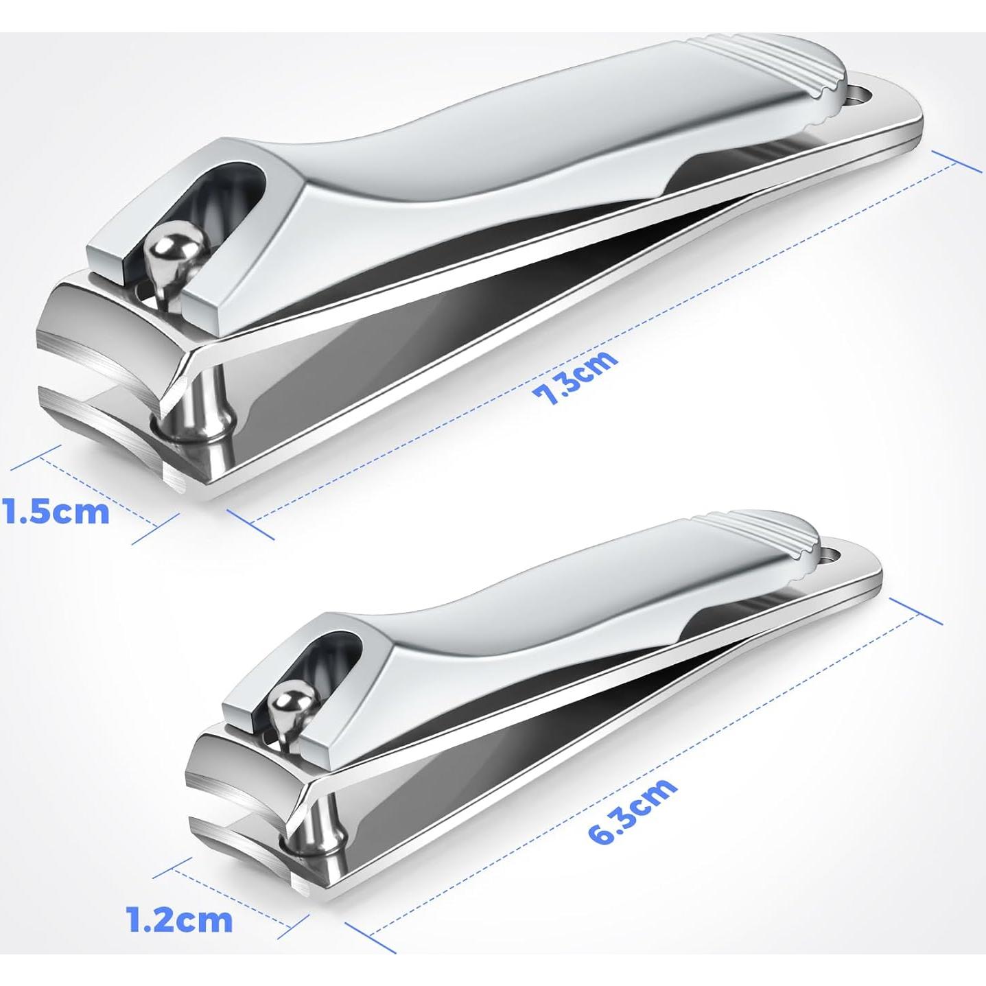 Juego de Cortauñas DRMODE Profesional 2 Piezas Acero Inoxidable