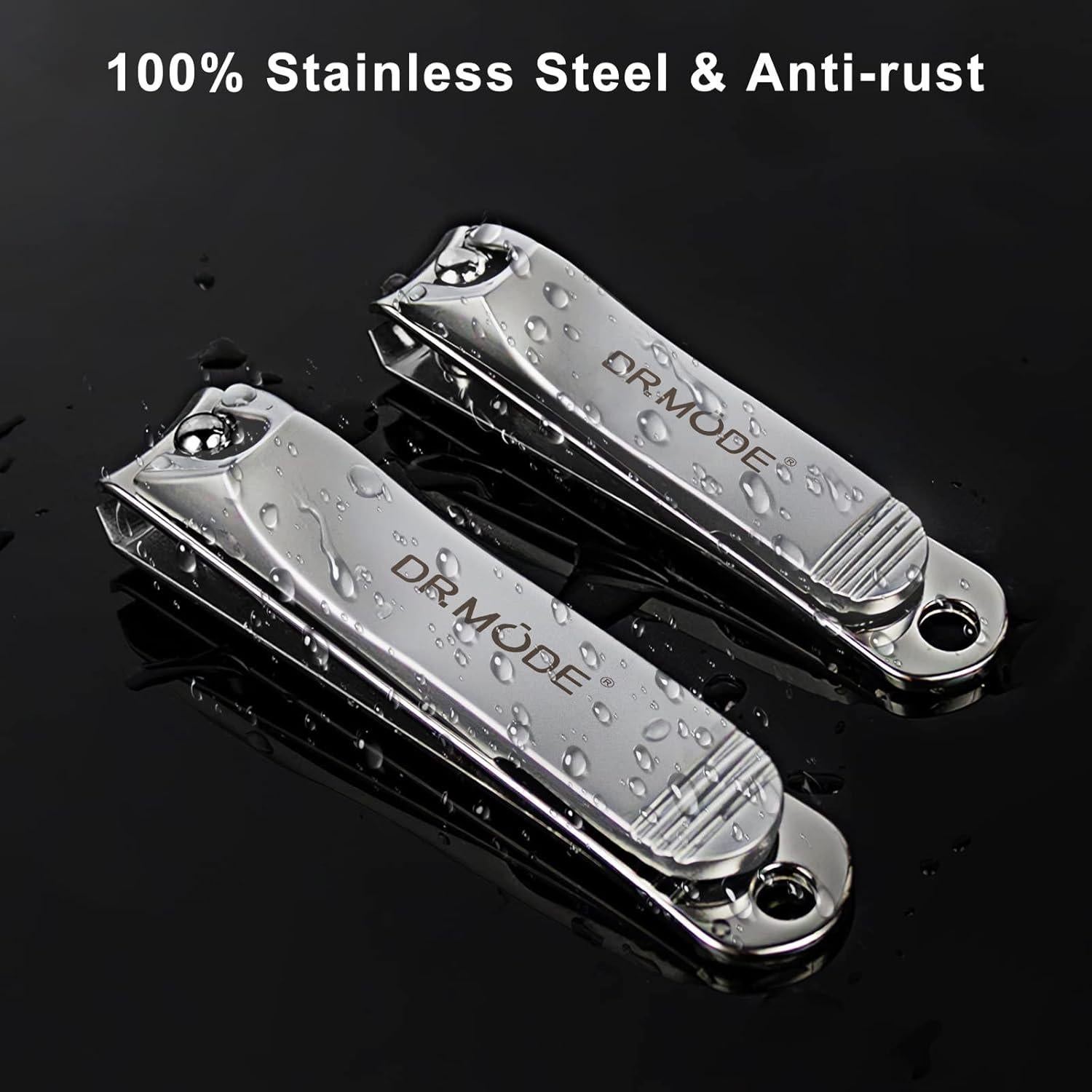 Juego de Cortauñas DRMODE Profesional 2 Piezas Acero Inoxidable