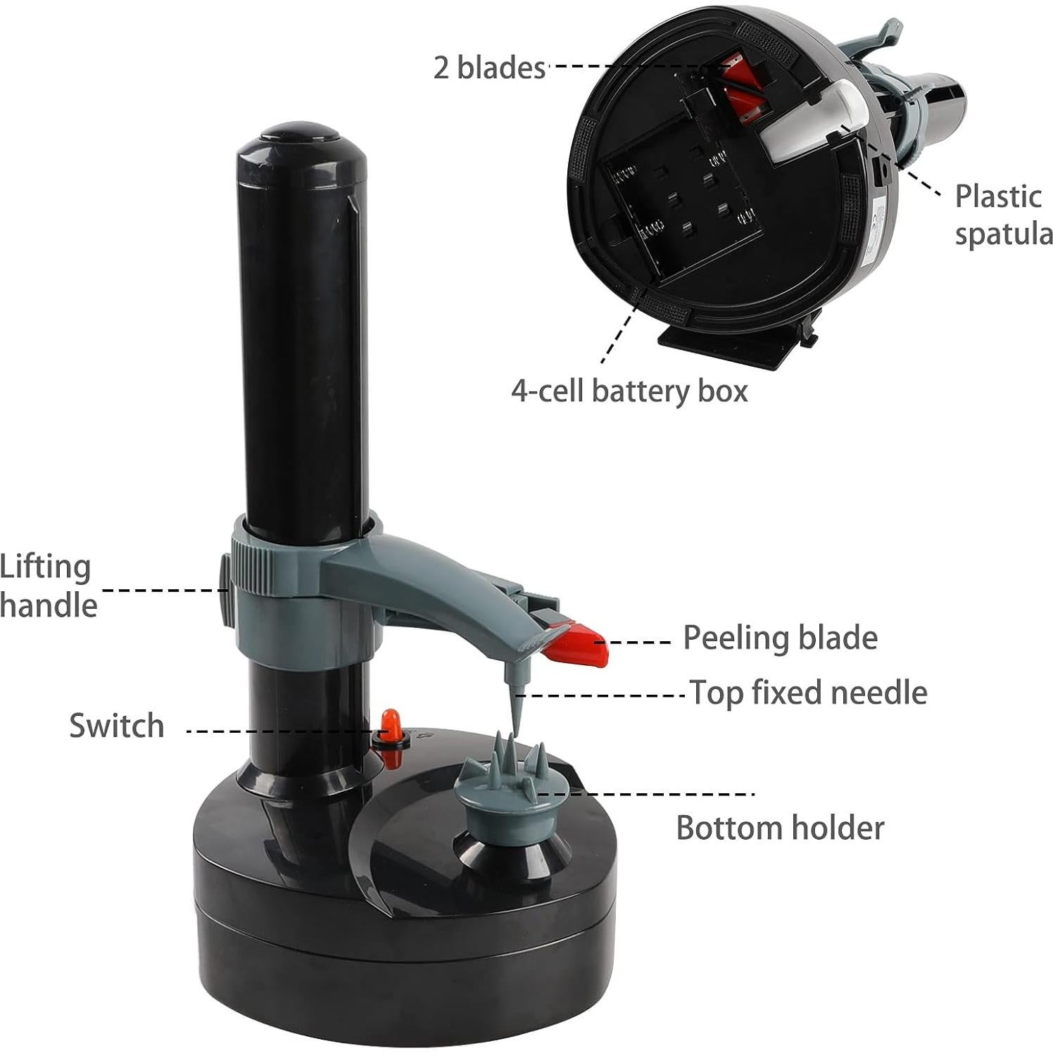 Pelador Eléctrico BxxlookG Rotato Express Automático 10 Cuchillas
