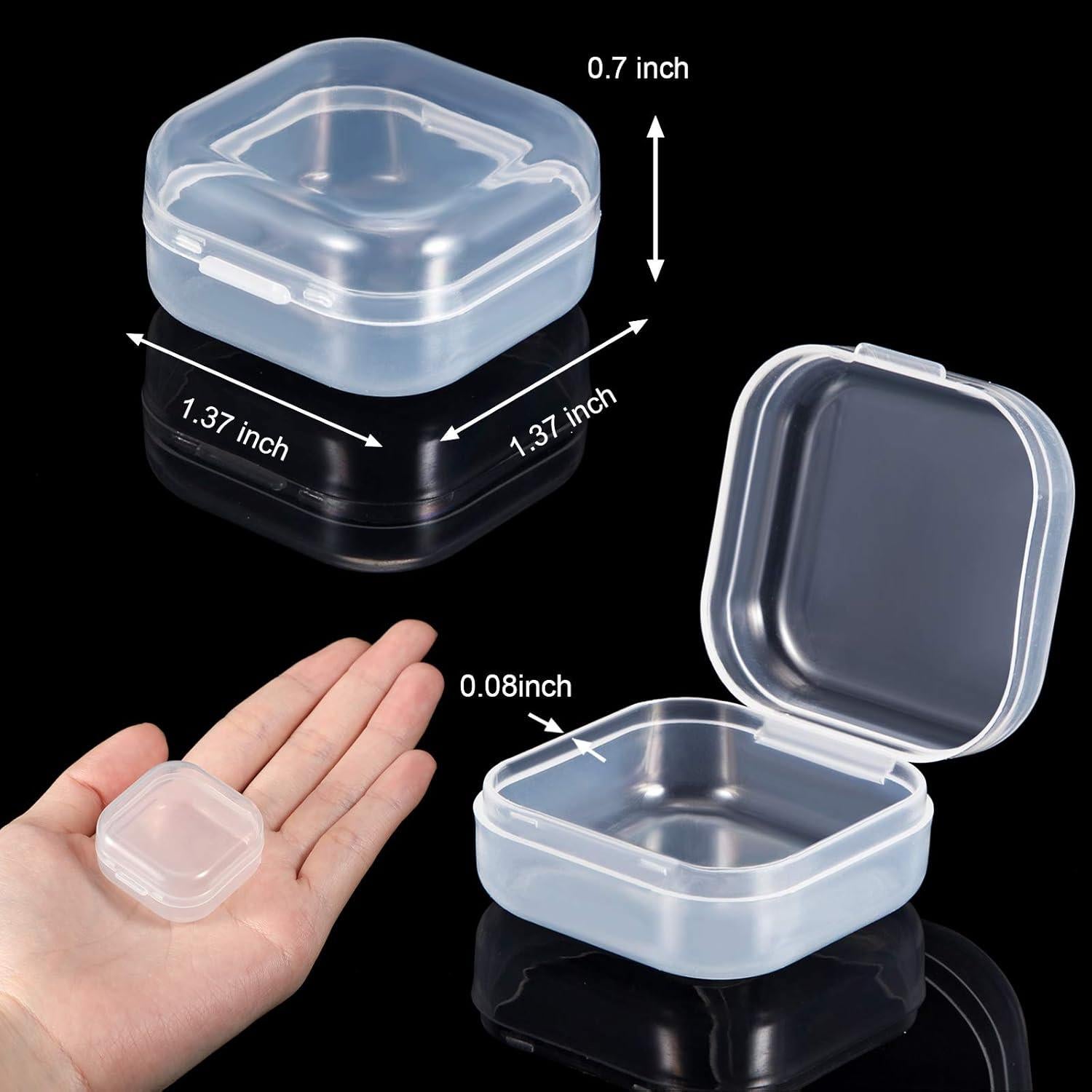 24 Cajas de Almacenamiento SATINIOR Plástico Transparente 3.5cm