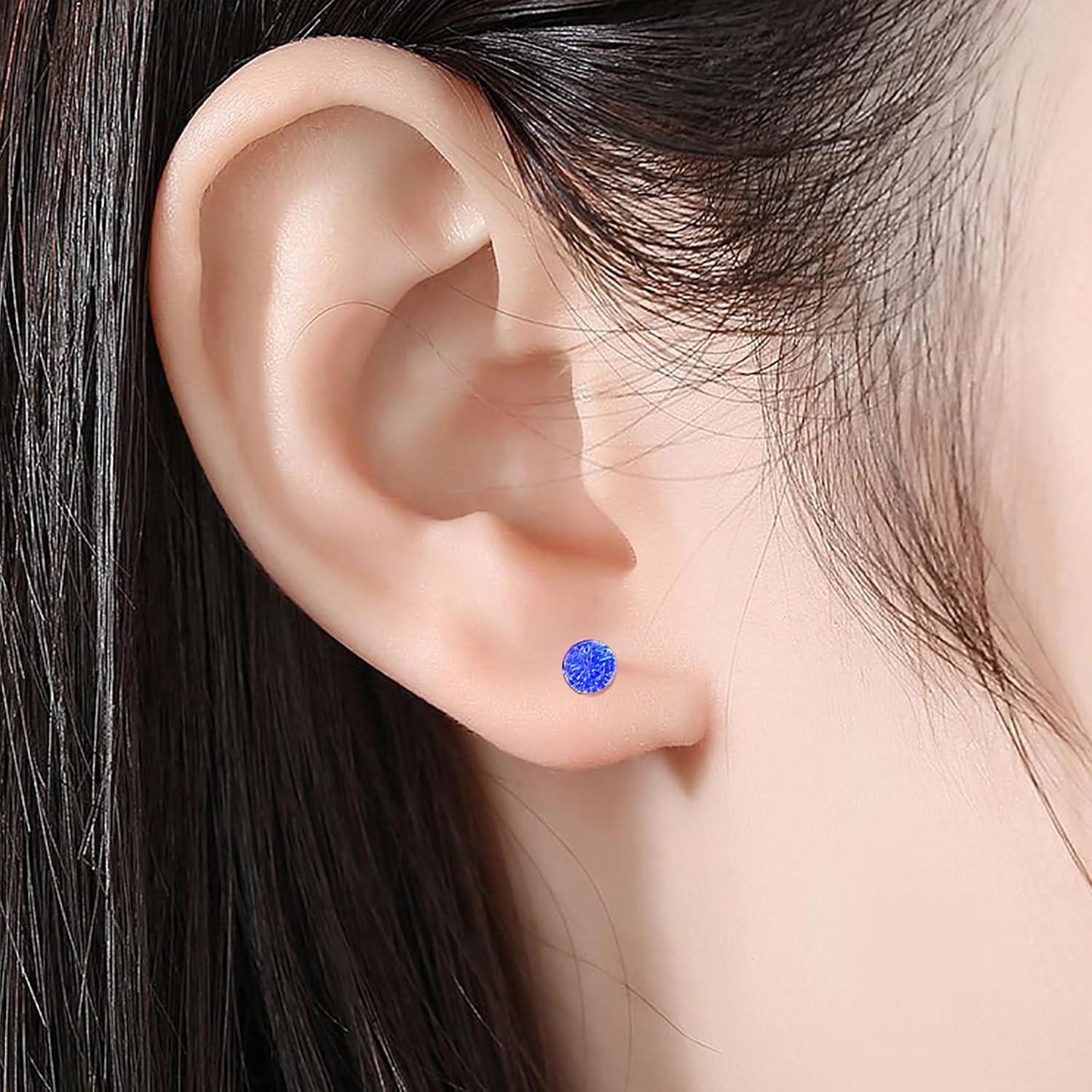 Kit de Perforación de Orejas SLVIEKAE Sin Dolor con Aretes