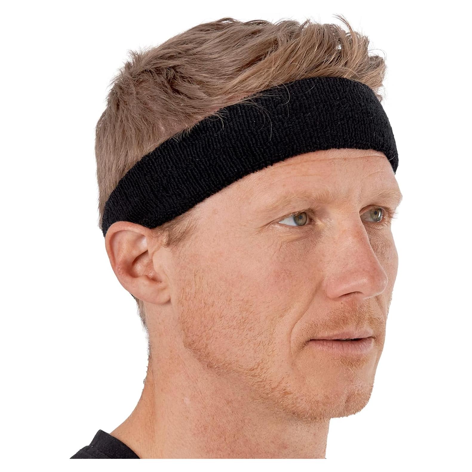 Banda deportiva para el sudor Tough Headwear - Negro 35.56 cm