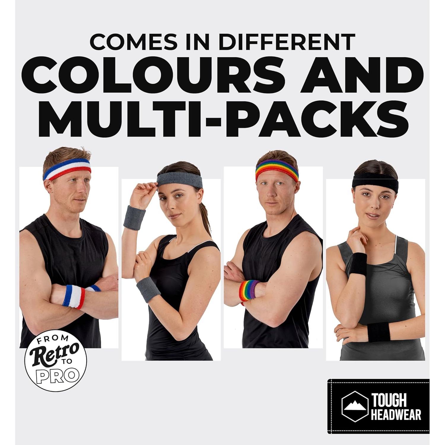 Banda deportiva para el sudor Tough Headwear - Negro 35.56 cm