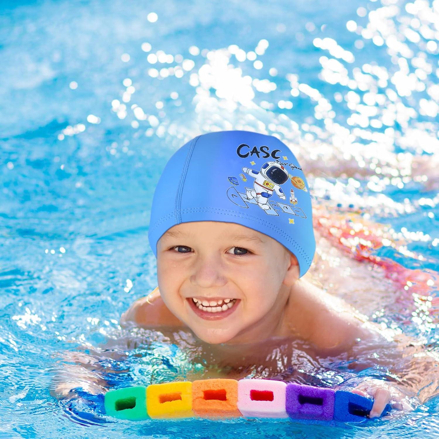 Geyoga 3 Gorras de Natación para Niños 2-12 Años Estilo Astronauta