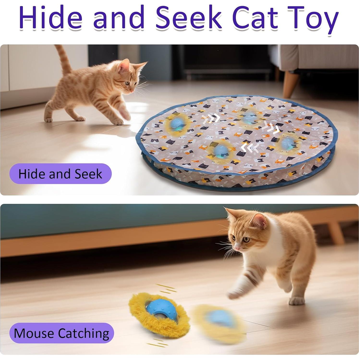 Juguete Interactivo para Gatos LEPLE L06 Bola Rodante Azul