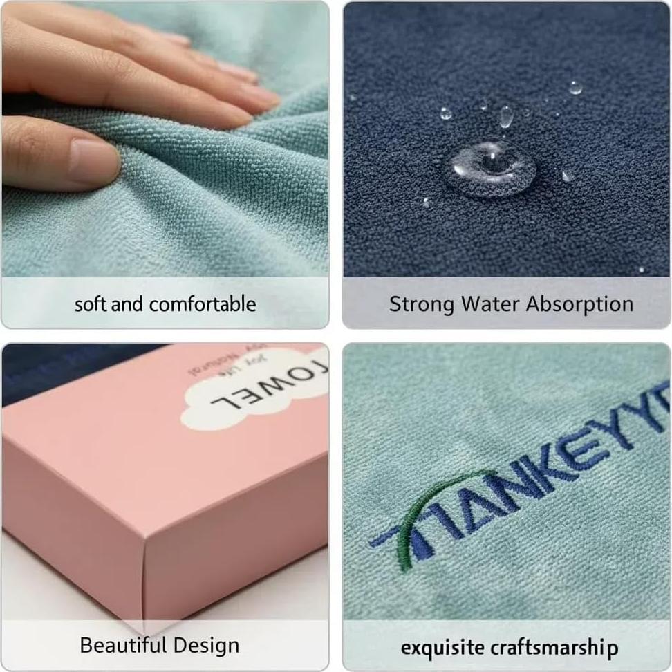 Toallas de Gimnasio Microfibra YXGJMYGS - 2 Paquetes Secado Rápido 83.82x40.64 cm