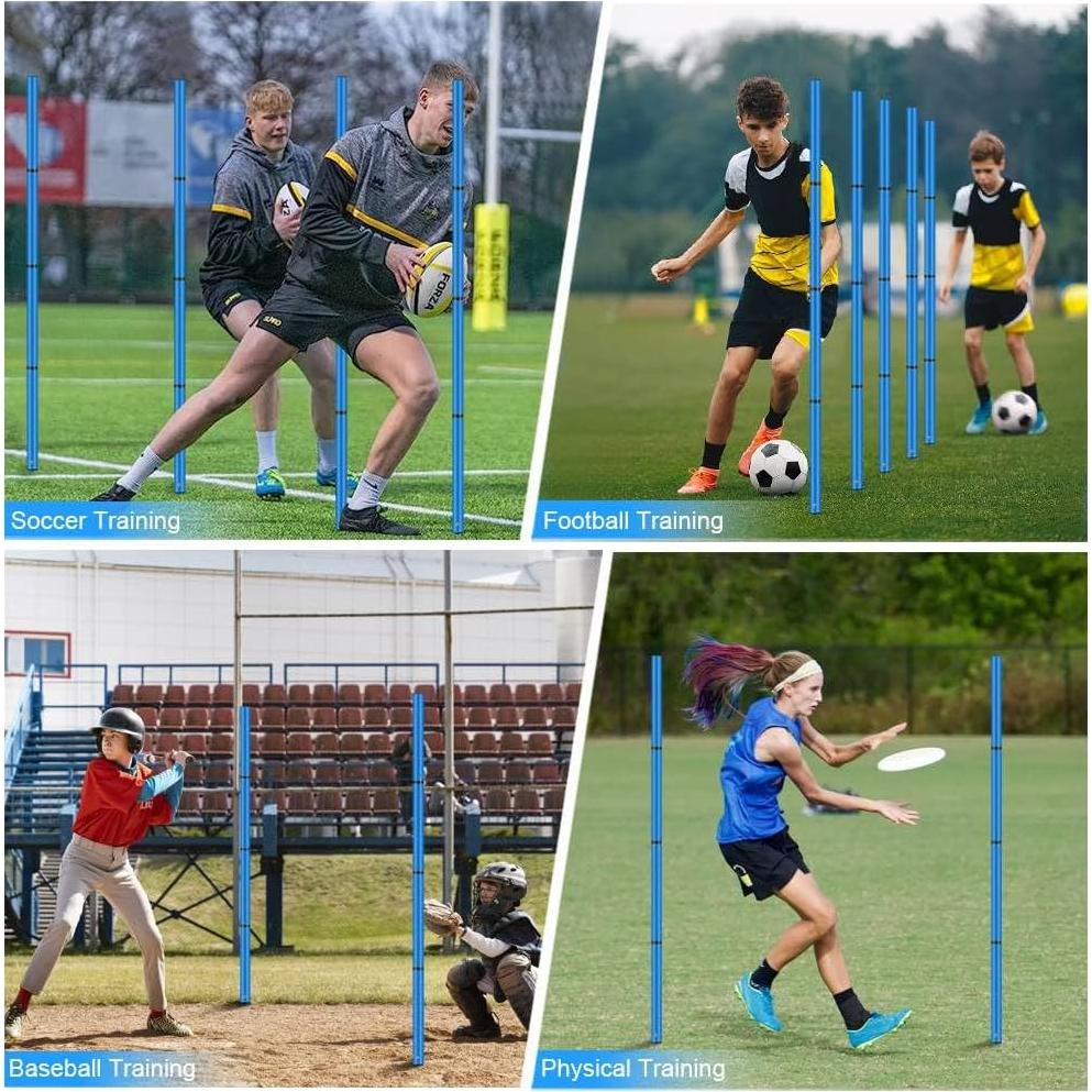 Kit de Entrenamiento de Agilidad YGORETCH - 6m Escalera, 6 Postes, 10 Conos