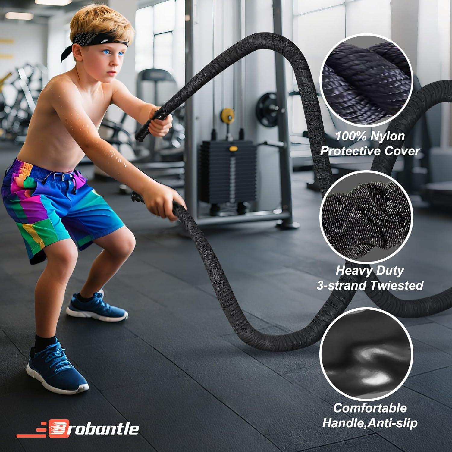 Cuerda de Batalla Broabantle 1" 30 pies para Ejercicio