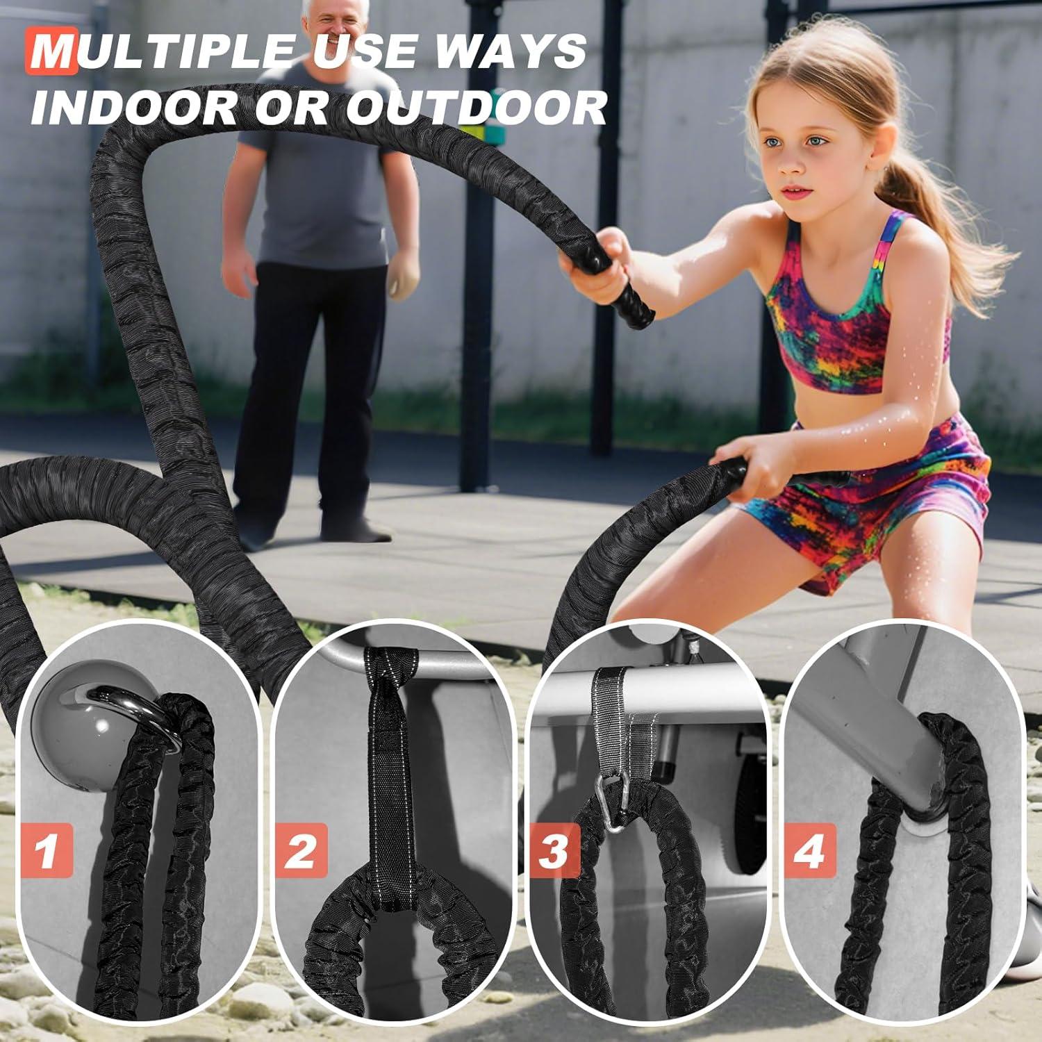 Cuerda de Batalla Broabantle 1" 30 pies para Ejercicio