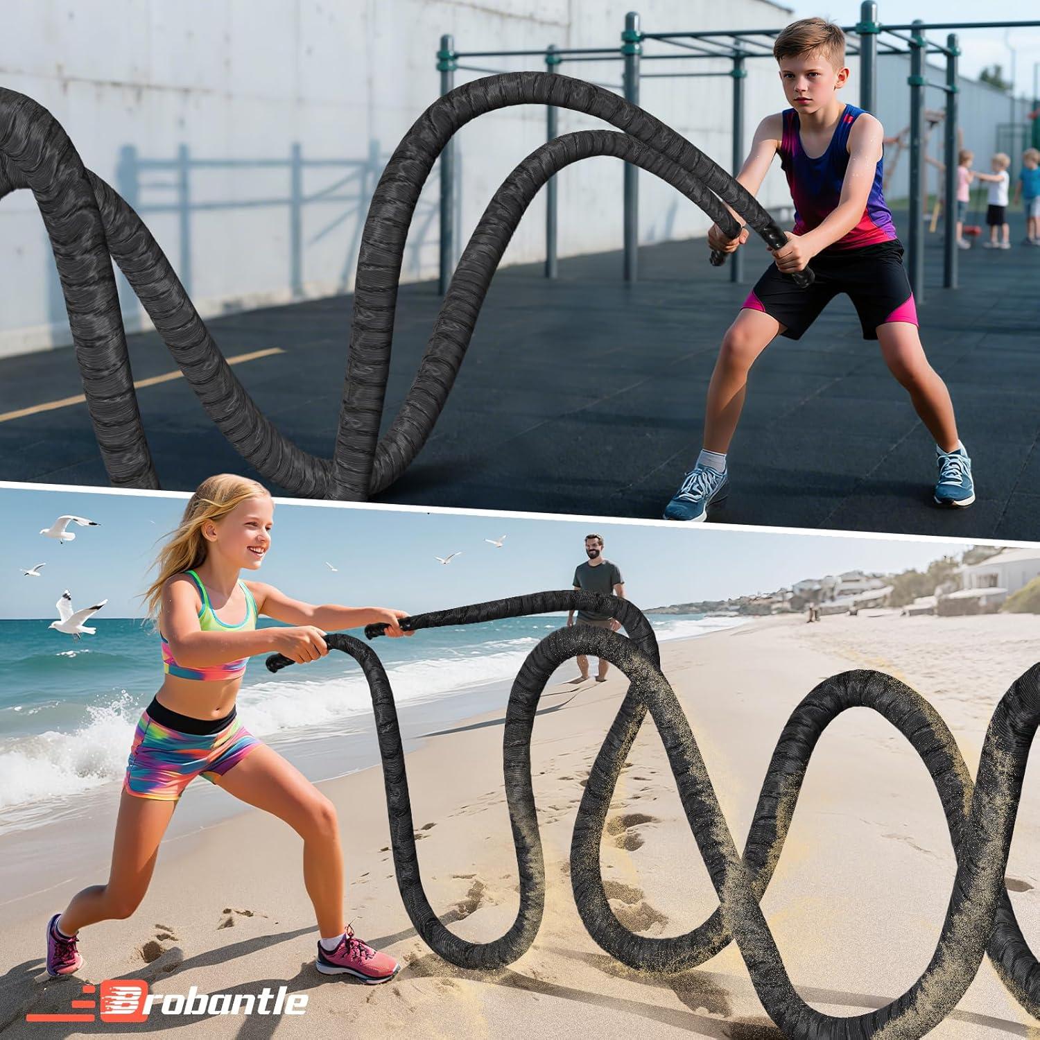 Cuerda de Batalla Broabantle 1" 30 pies para Ejercicio