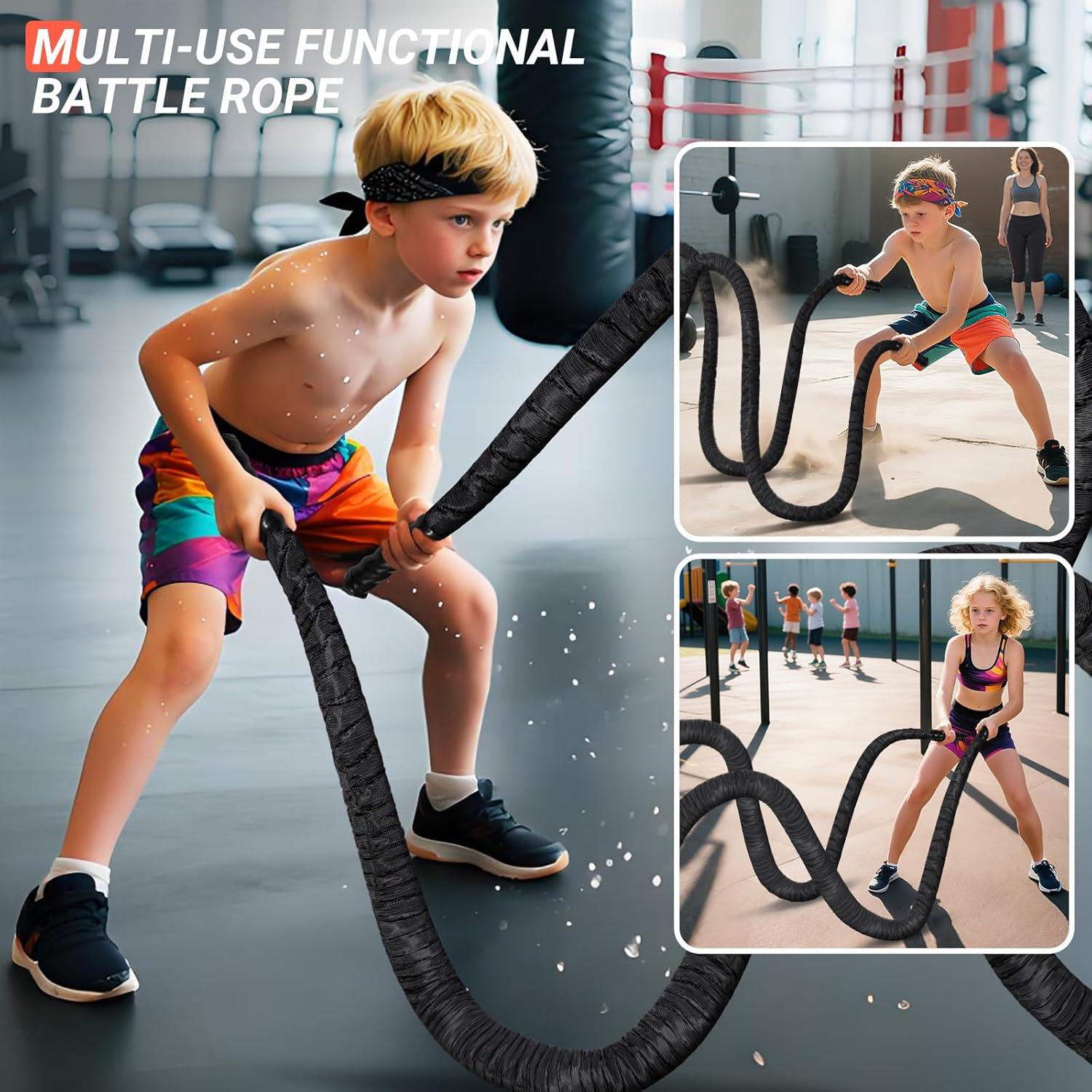 Cuerda de Batalla Broabantle 1" 30 pies para Ejercicio