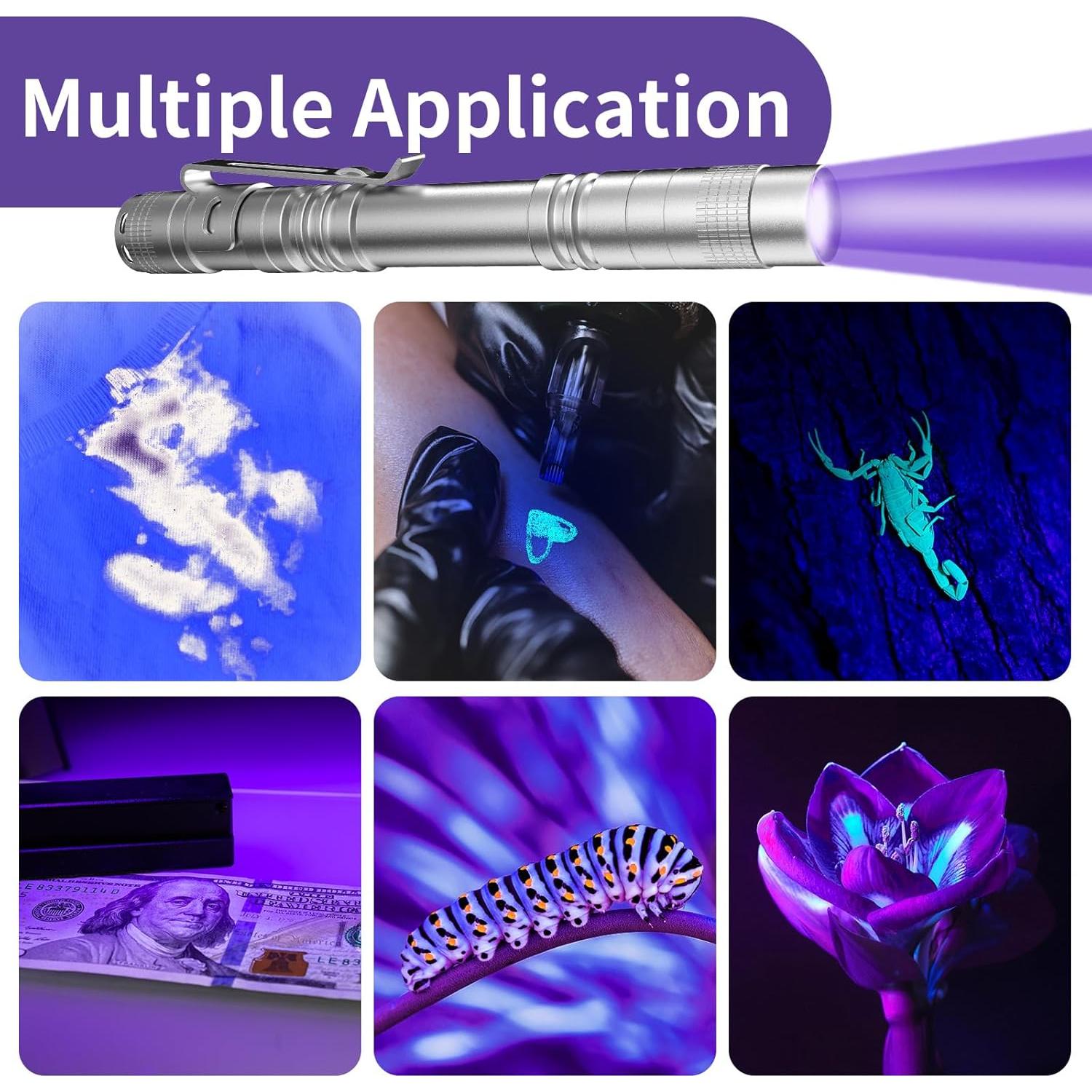 Linterna UV COSOOS 395nm Mini Pluma a Prueba de Agua